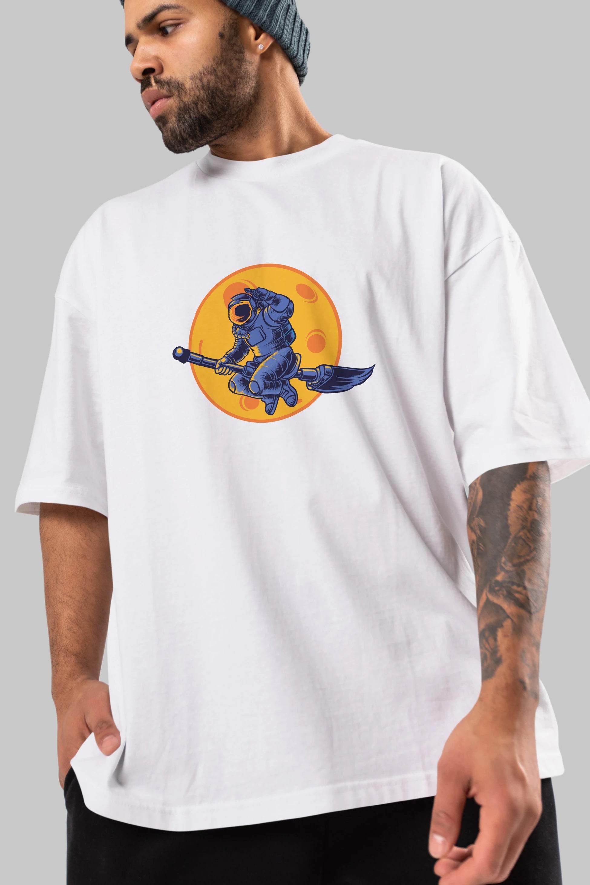 Space Witch Ön Baskılı Oversize t-shirt Erkek Kadın Unisex