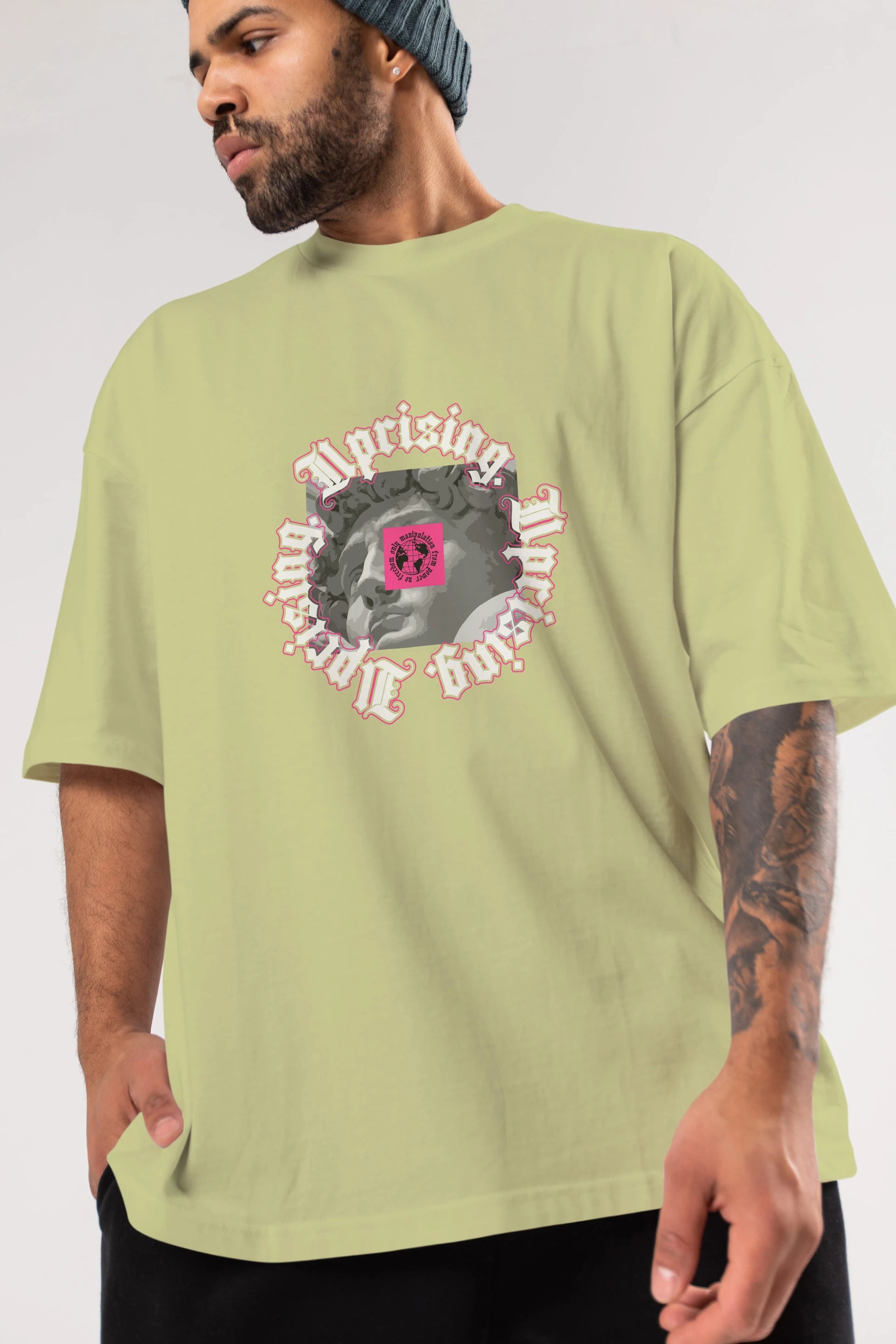Uprising Ön Baskılı Oversize t-shirt Erkek Kadın Unisex