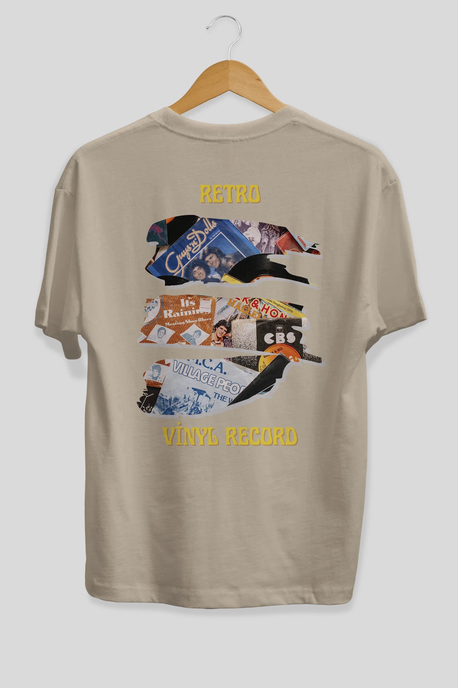 Retro Design Arka Baskılı Oversize t-shirt Erkek Kadın Unisex