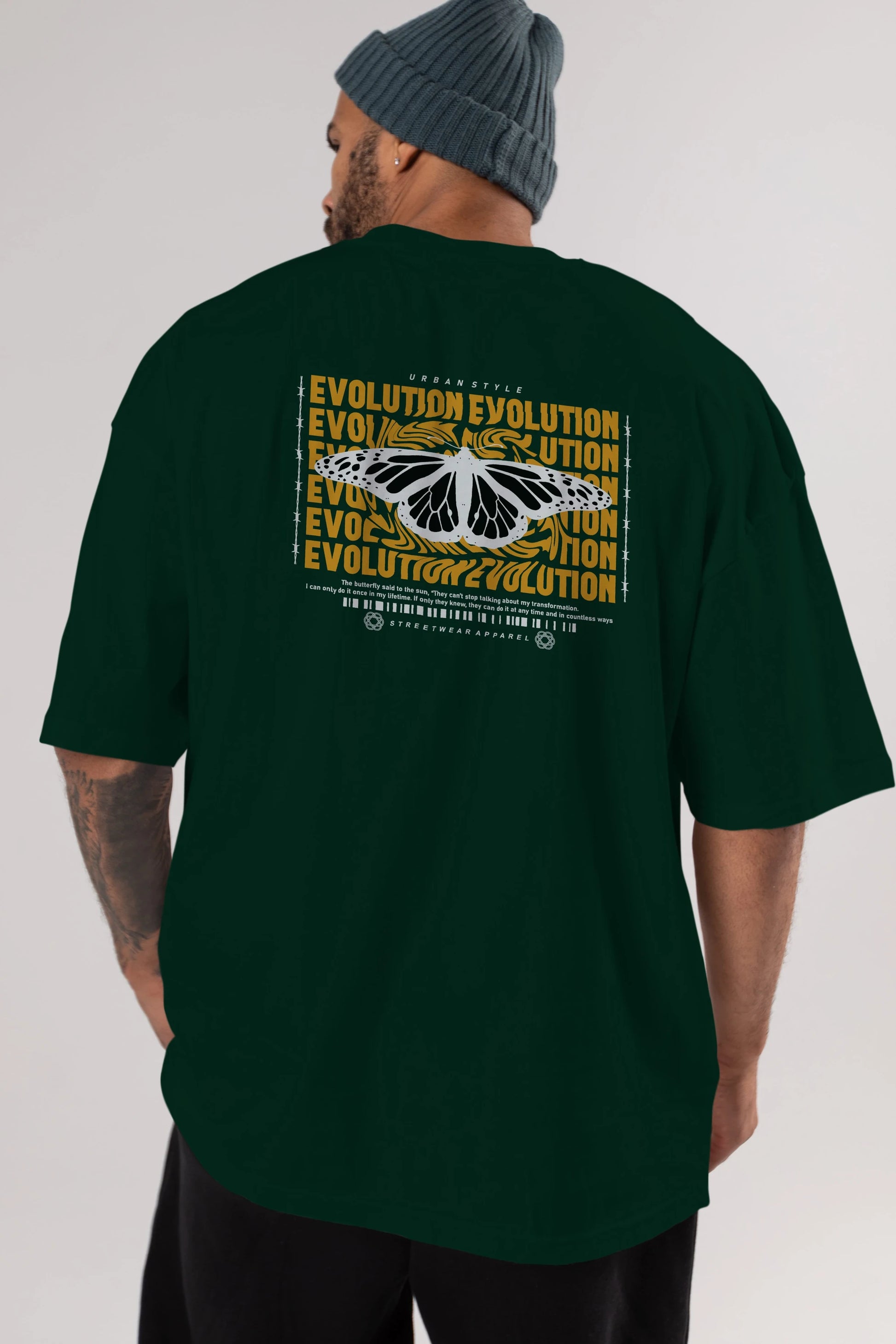 Evolution Urban Style Arka Baskılı Oversize t-shirt Erkek Kadın Unisex