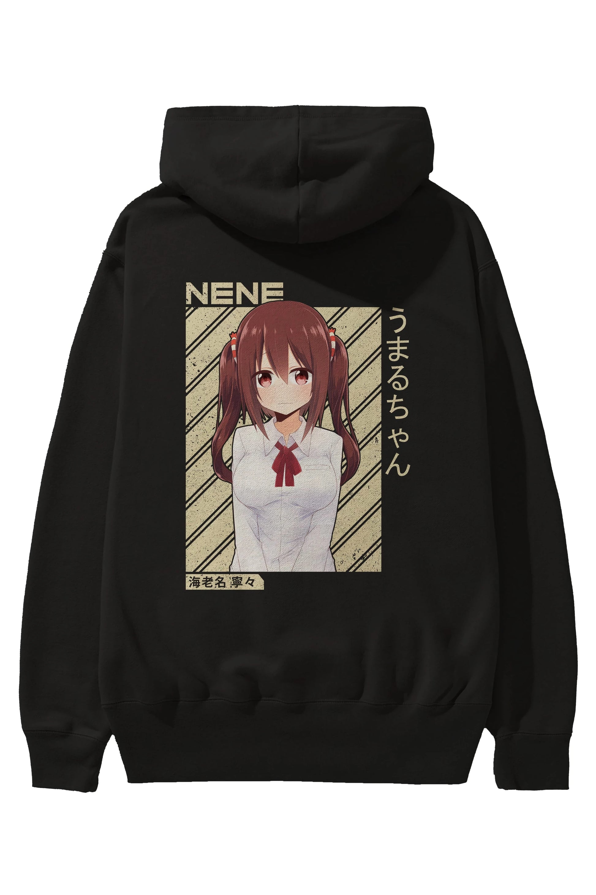 Nene Ebina 1 Anime Arka Baskılı Hoodie Oversize Kapüşonlu Sweatshirt Erkek Kadın Unisex