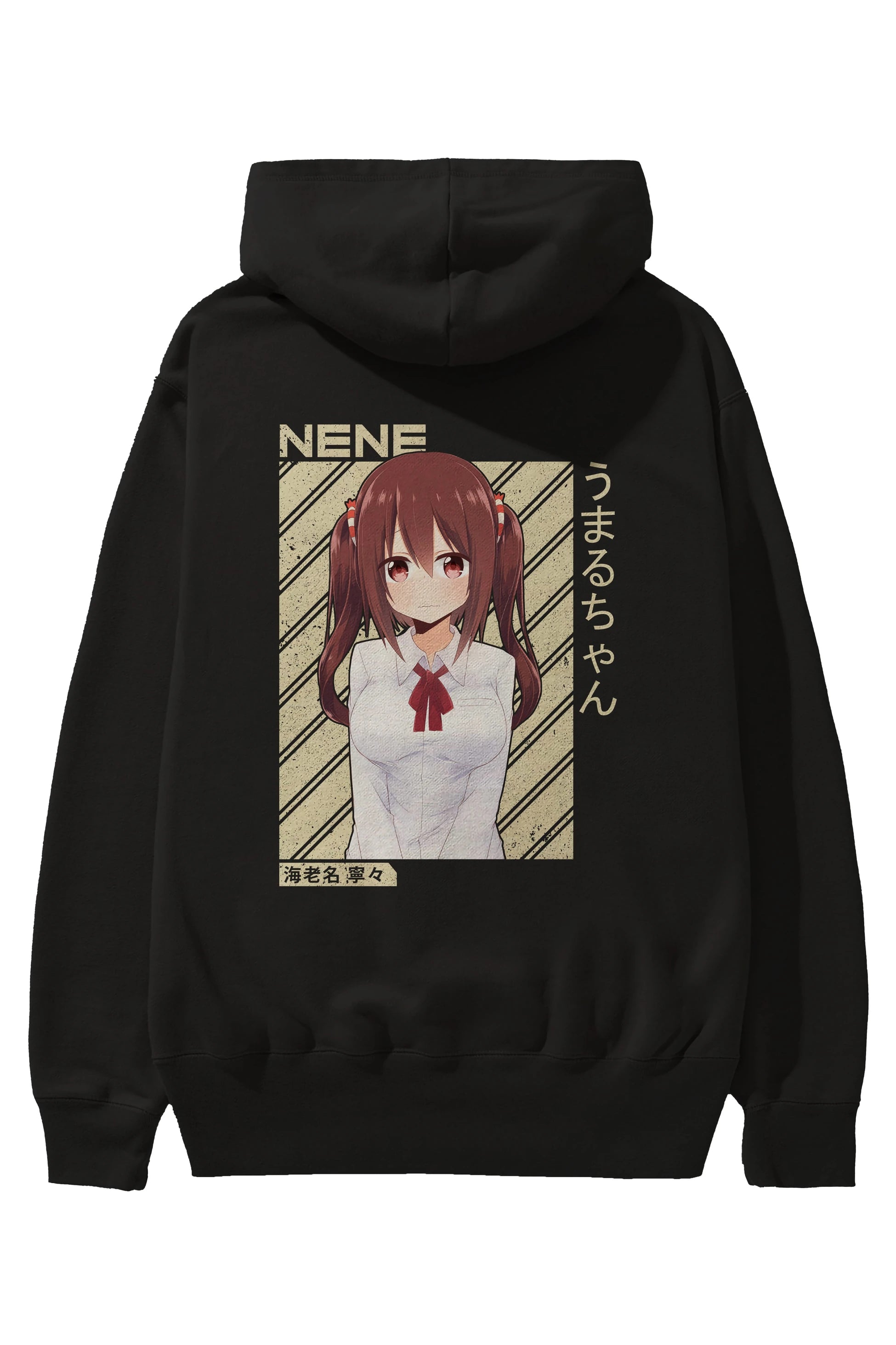 Nene Ebina 1 Anime Arka Baskılı Hoodie Oversize Kapüşonlu Sweatshirt Erkek Kadın Unisex