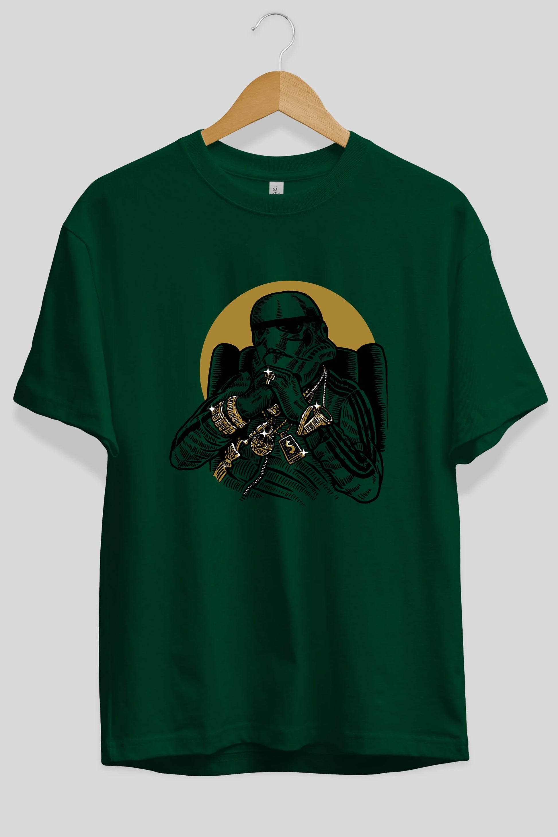 Trooper Dee Jay Ön Baskılı Oversize t-shirt Erkek Kadın Unisex %100 Pamuk tişort