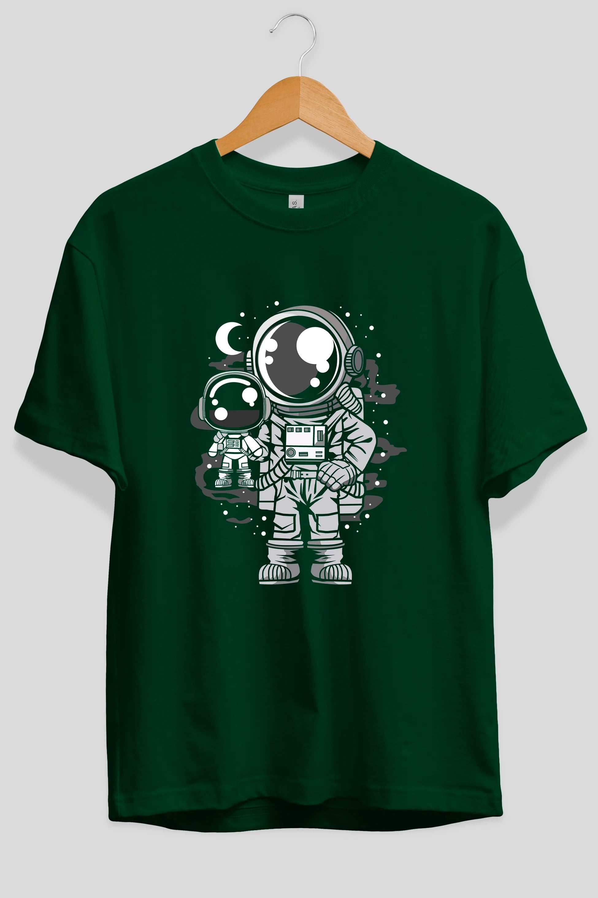 Astronaut And His Doll Ön Baskılı Oversize t-shirt Erkek Kadın Unisex