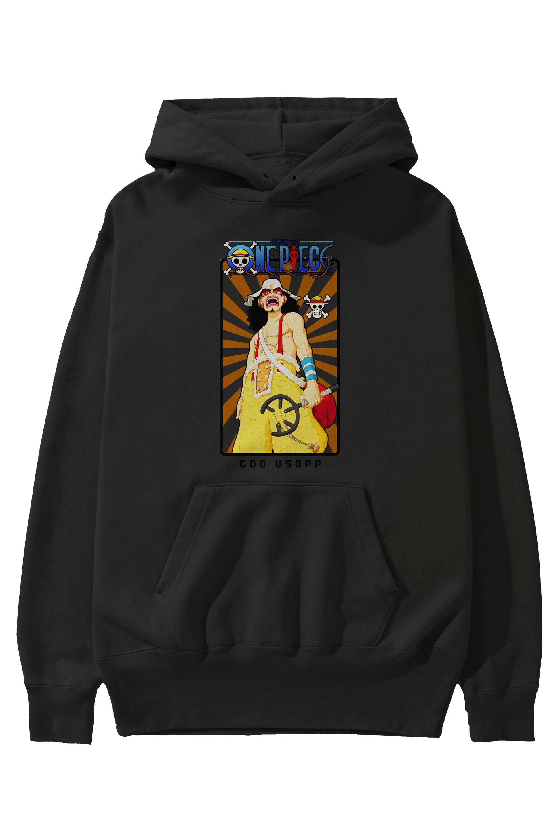 Usopp Anime Ön Baskılı Hoodie Oversize Kapüşonlu Sweatshirt Erkek Kadın Unisex