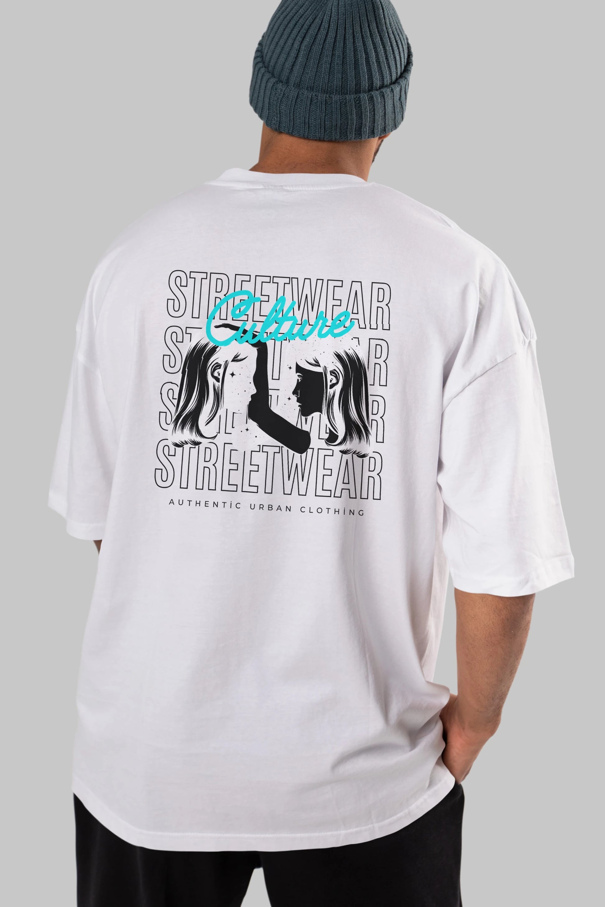 Culture Streetwear Yazılı Arka Baskılı Oversize t-shirt Erkek Kadın Unisex