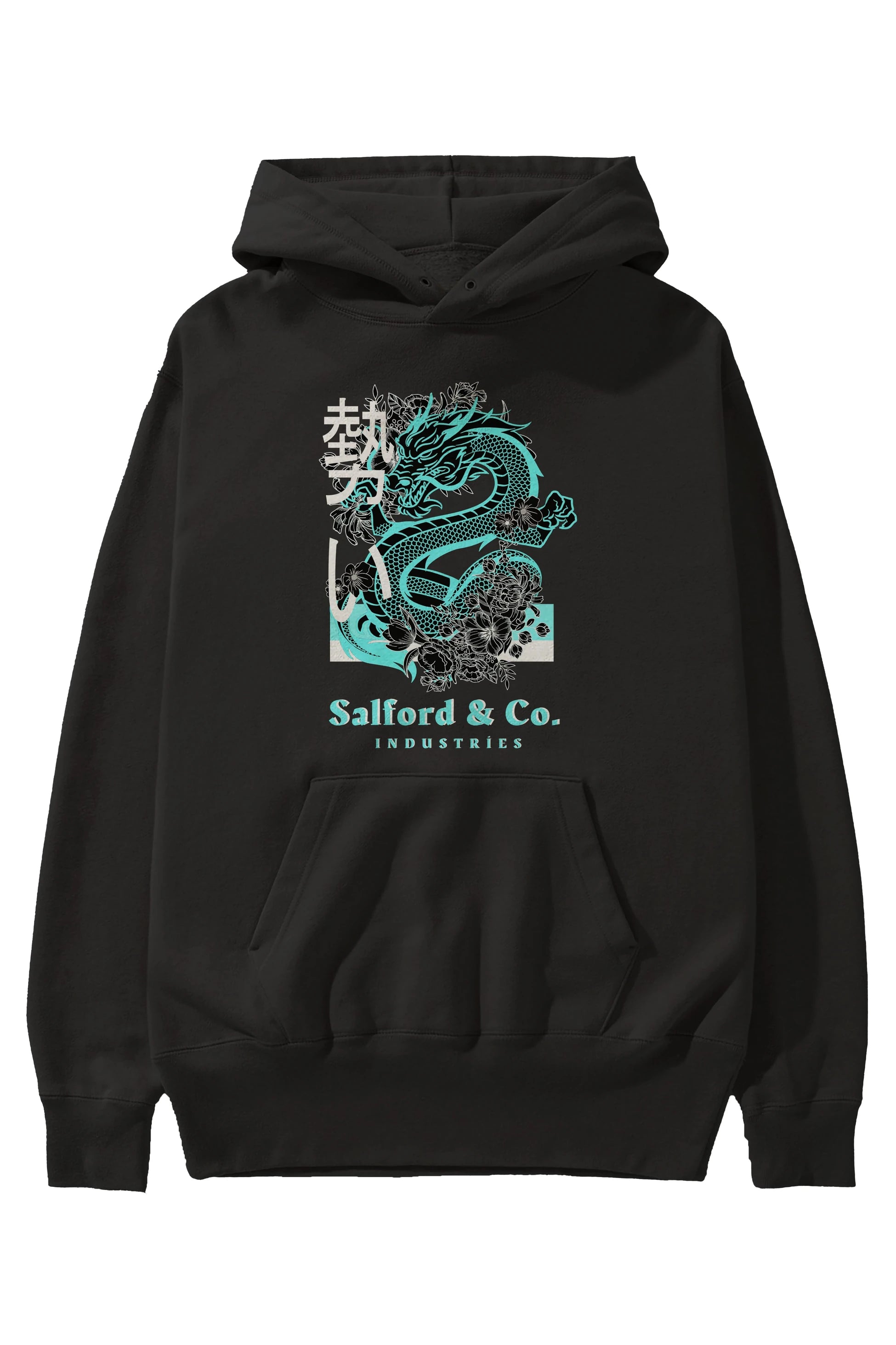 Dragon Ön Baskılı Oversize Hoodie Kapüşonlu Sweatshirt Erkek Kadın Unisex