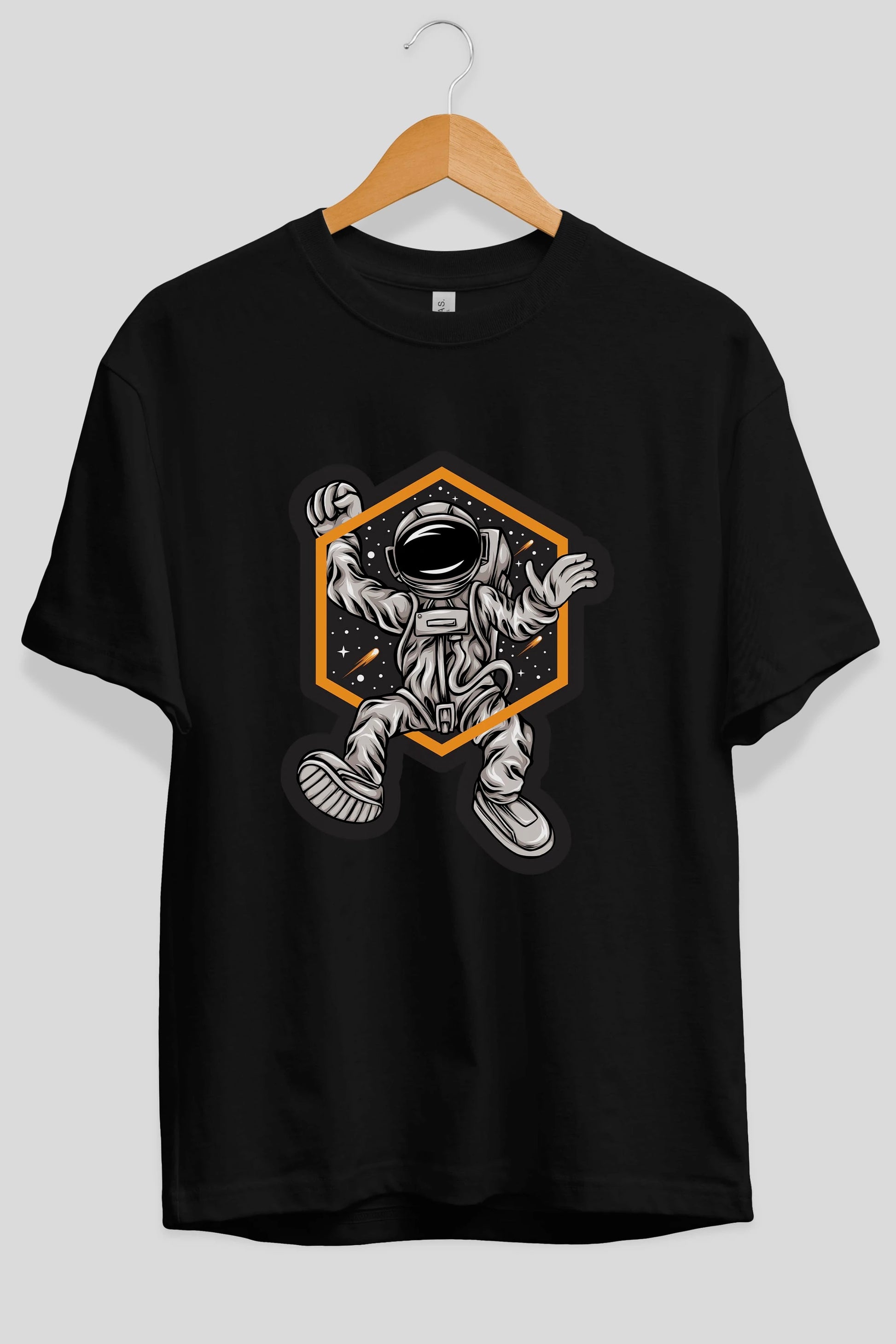 Astrofun Sticker Ön Baskılı Oversize t-shirt Erkek Kadın Unisex