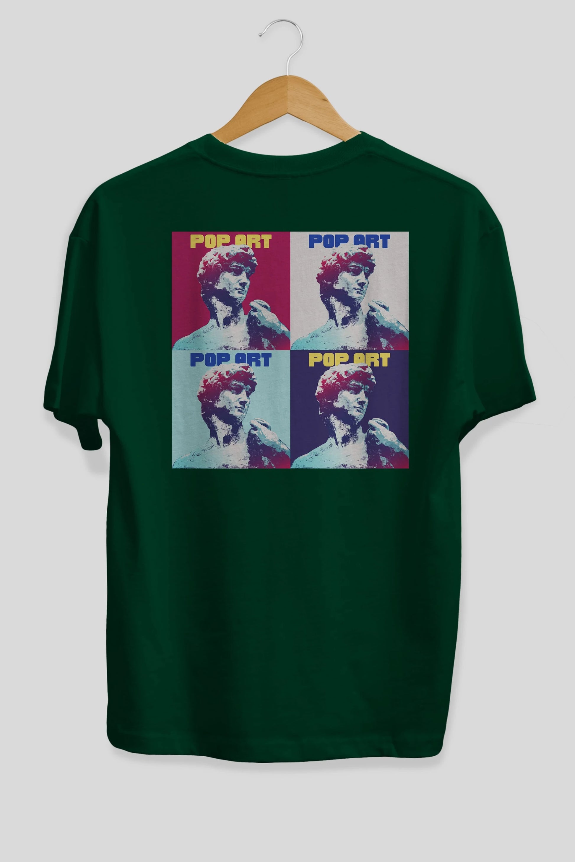 Creative Pop Art Arka Baskılı Oversize t-shirt Erkek Kadın Unisex