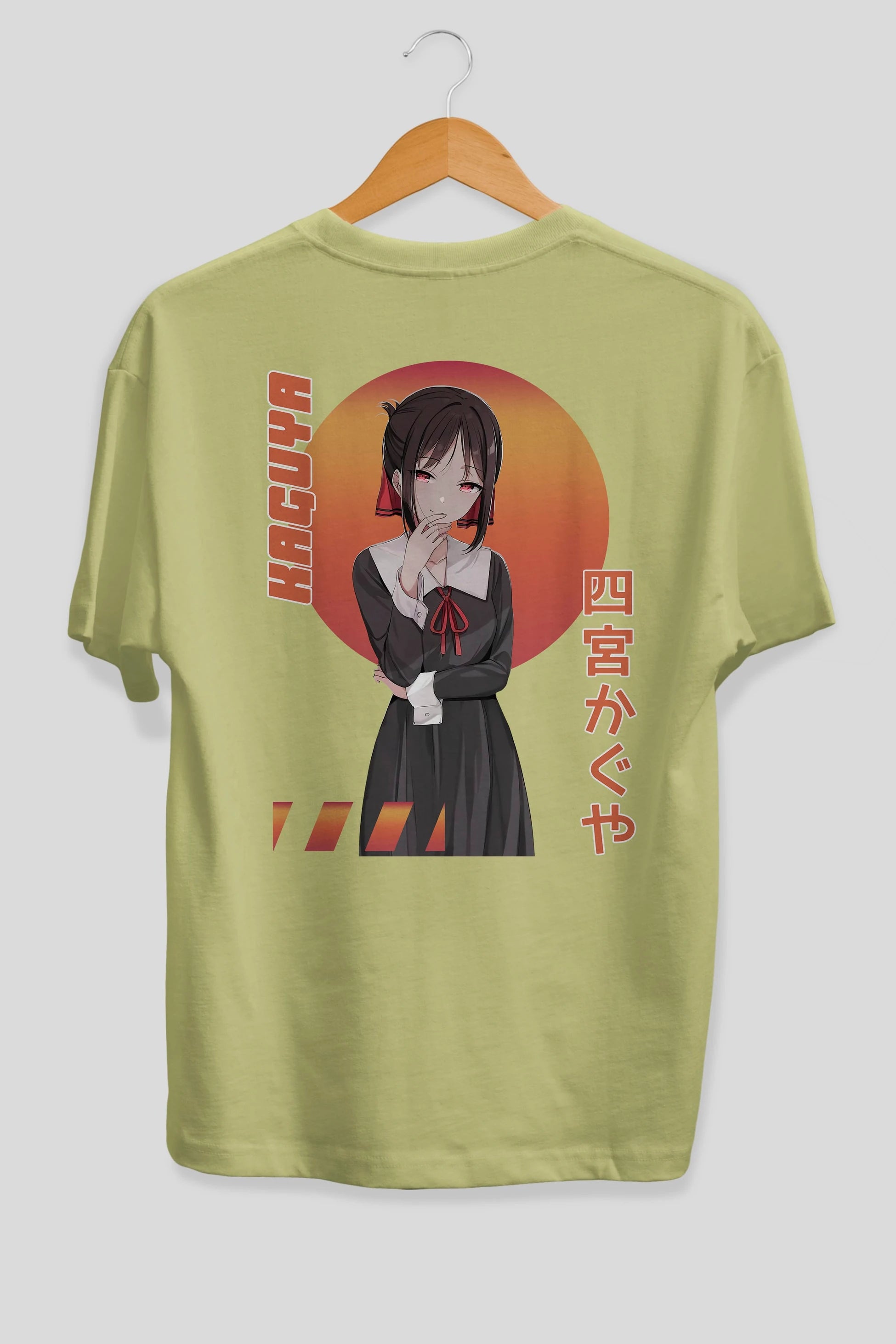 Kaguya Shinomiya 5 Anime Arka Baskılı Oversize t-shirt Erkek Kadın Unisex