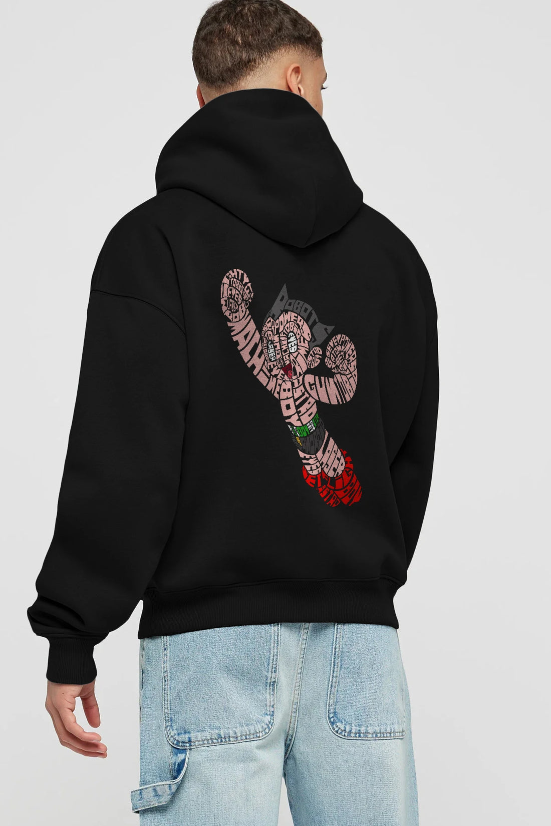 Astroboy Arka Baskılı Hoodie Oversize Kapüşonlu Sweatshirt Erkek Kadın Unisex
