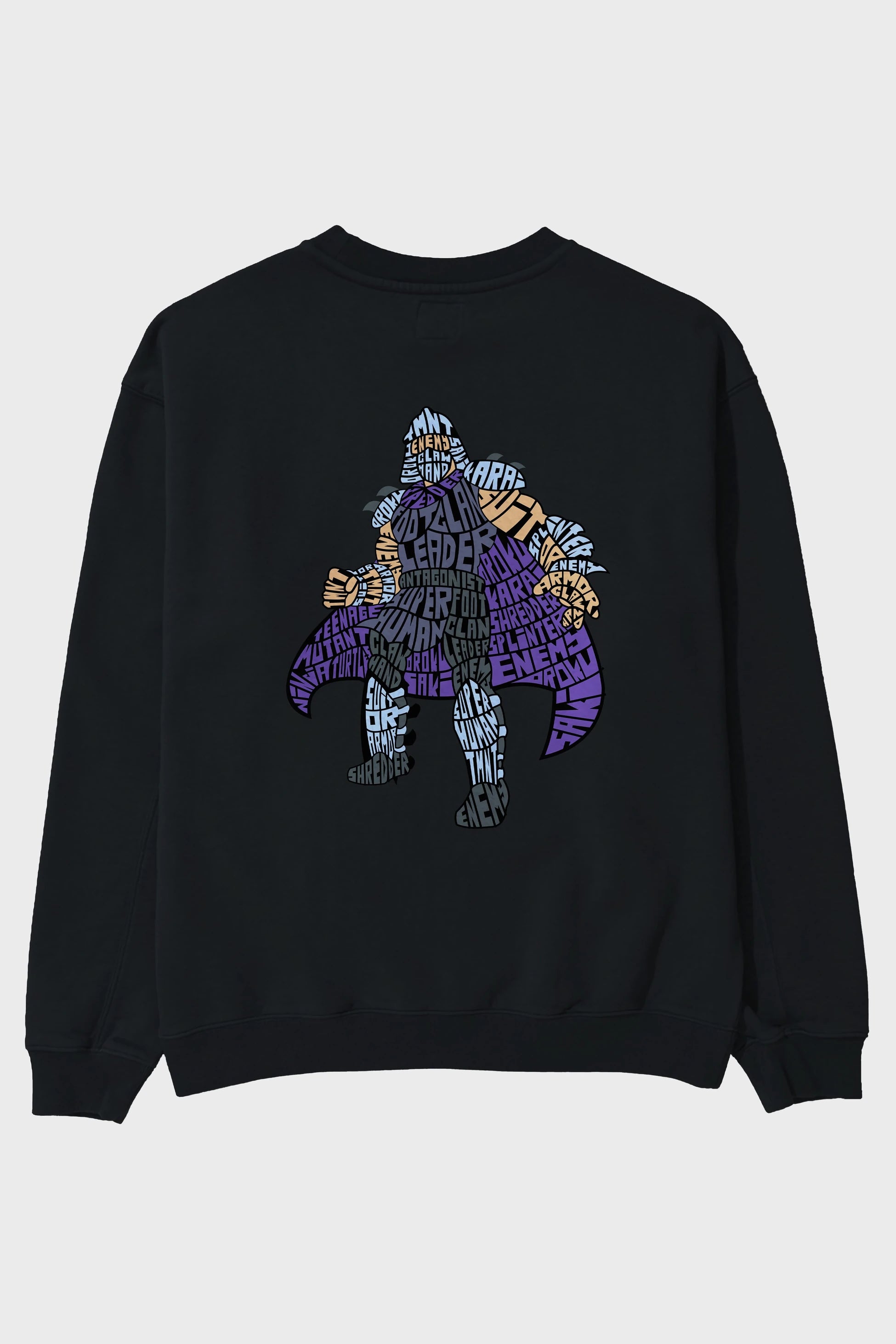 Foot Clan Leader Arka Baskılı Oversize Sweatshirt Erkek Kadın Unisex