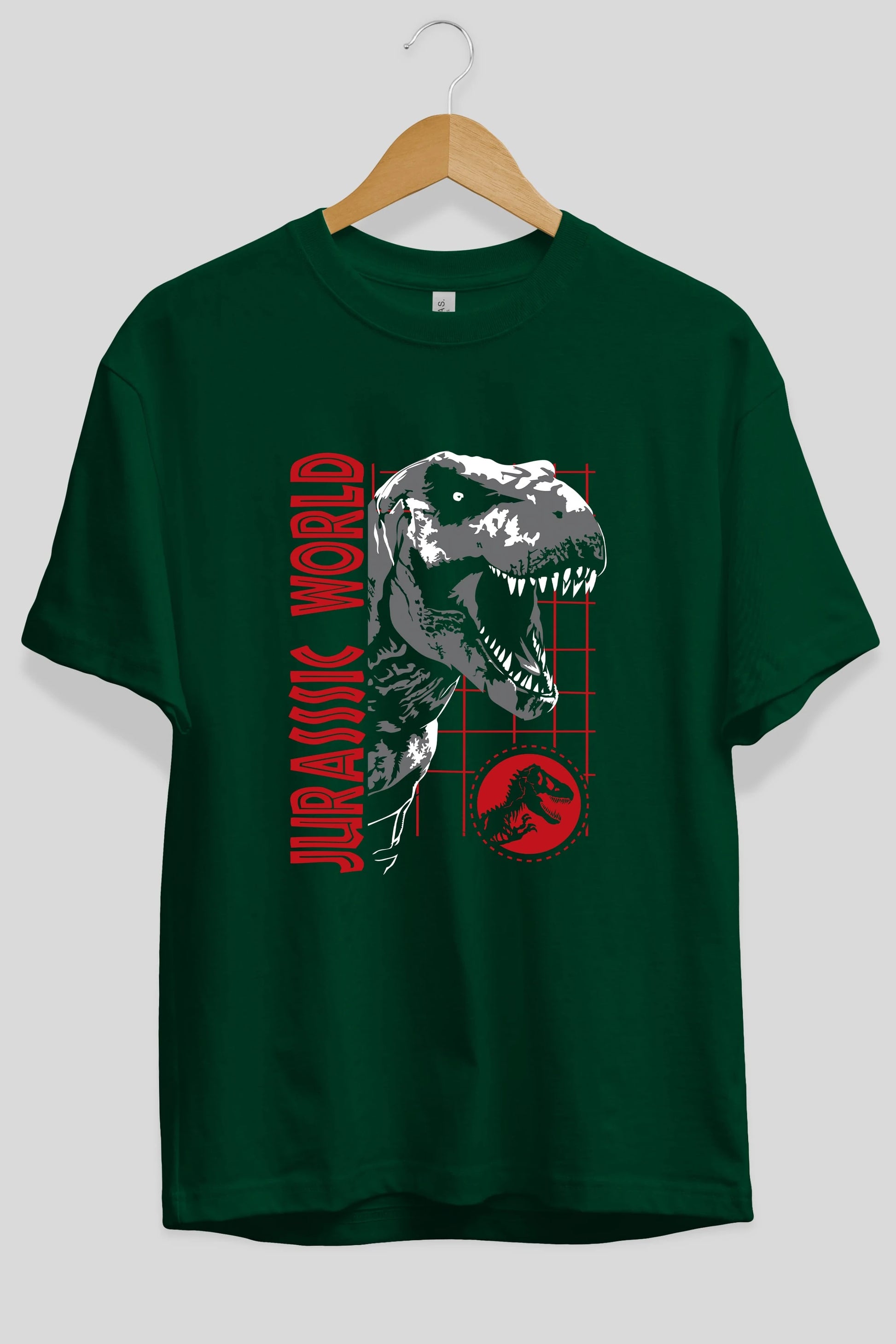 Jurassic Park (2) Ön Baskılı Oversize t-shirt Erkek Kadın Unisex %100 Pamuk Bisiklet Yaka tişort