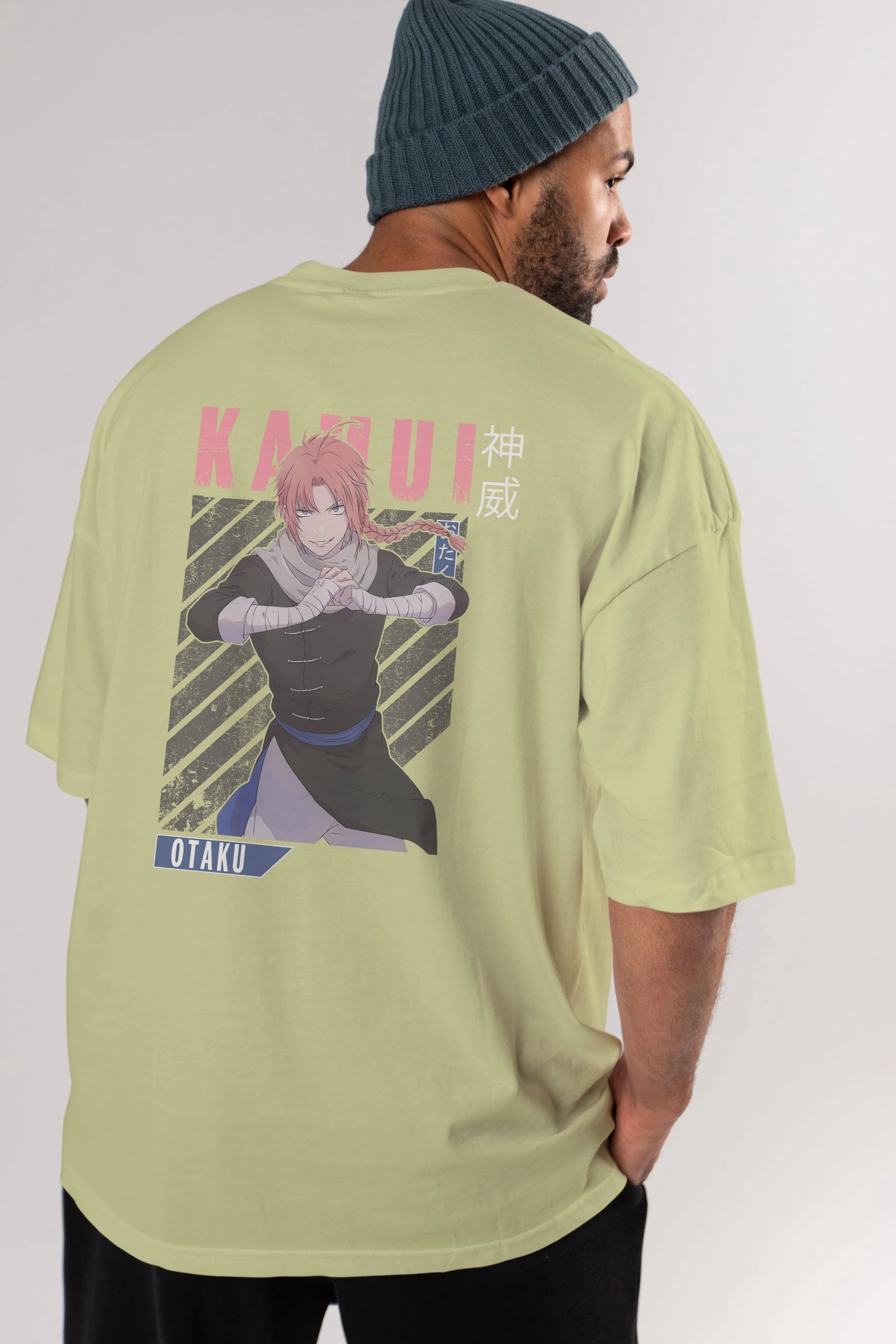 Kamui GINTAMA Anime Arka Baskılı Oversize t-shirt Erkek Kadın Unisex