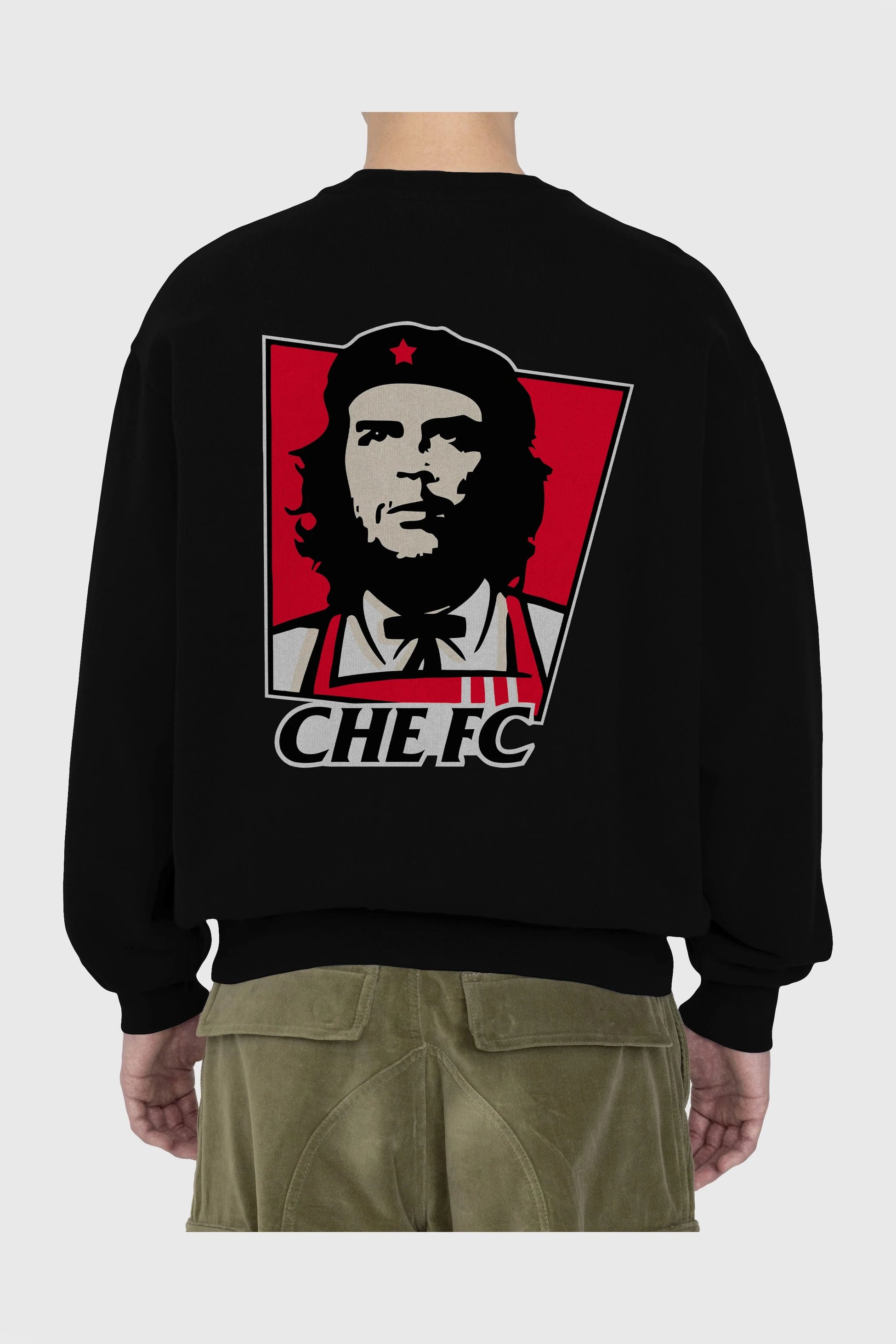 Che FC Arka Baskılı Oversize Sweatshirt Erkek Kadın Unisex