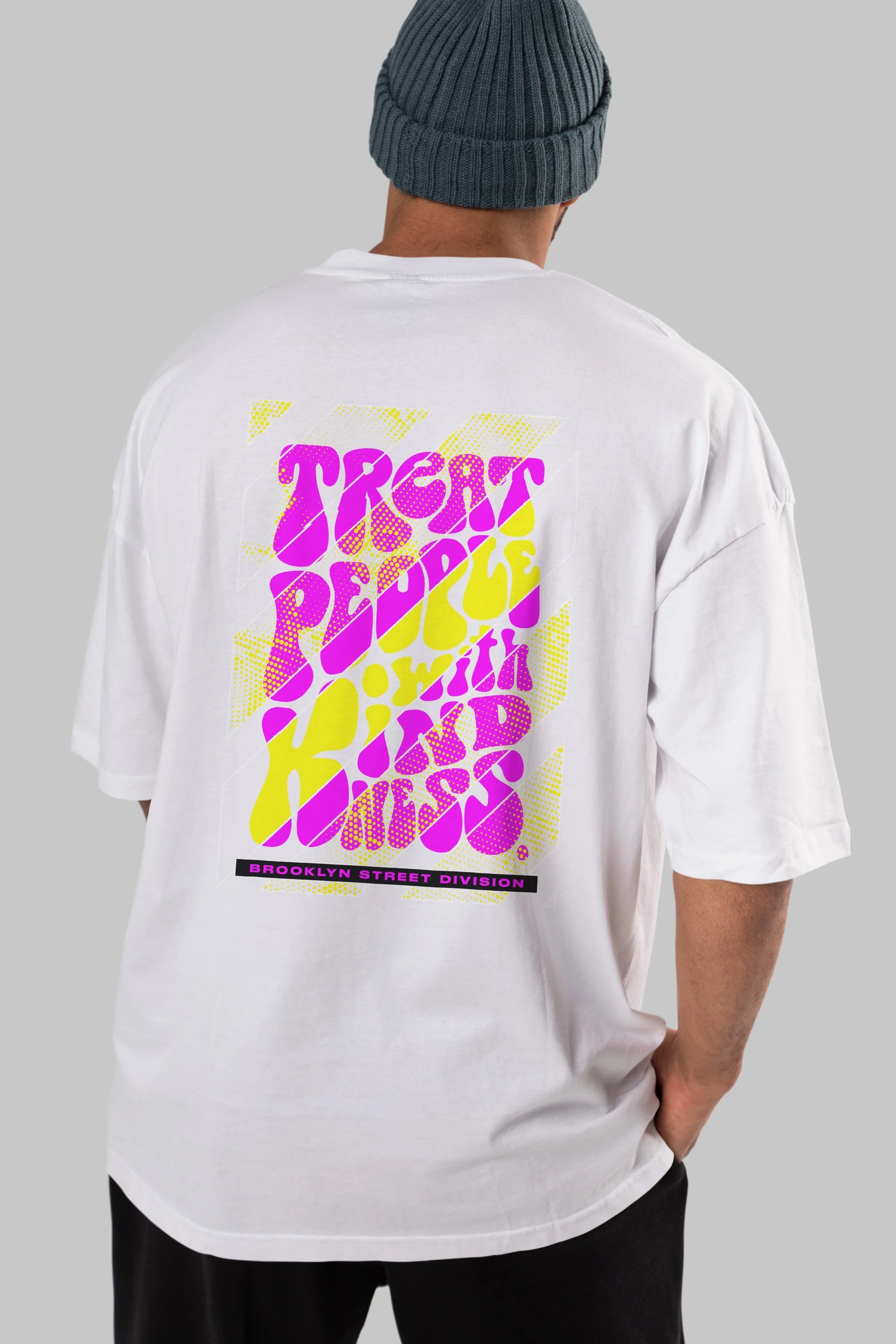 Treat People Arka Baskılı Oversize t-shirt Erkek Kadın Unisex