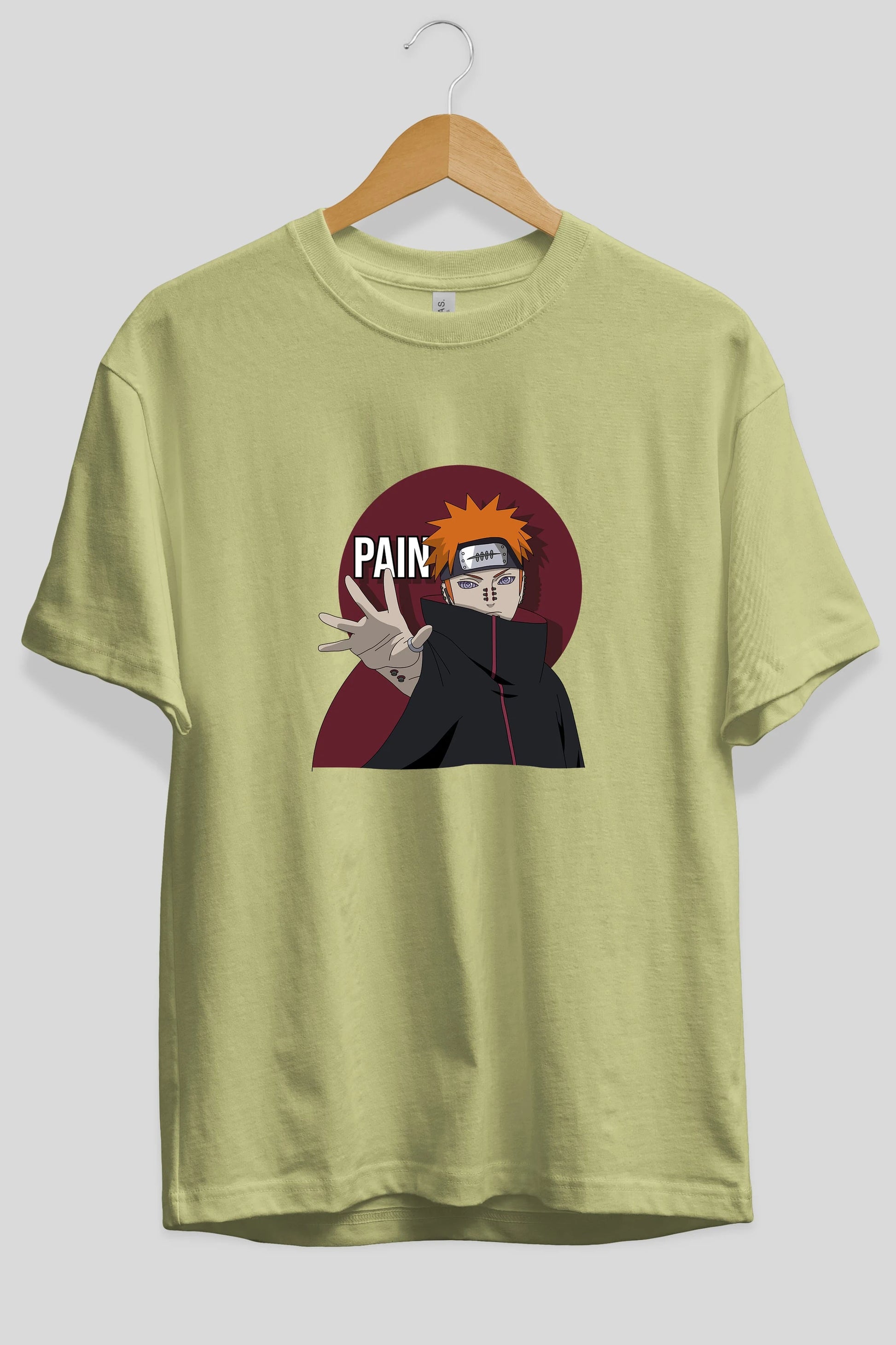 PAIN NARUTO Anime Ön Baskılı Oversize t-shirt %100 pamuk Erkek Kadın Unisex
