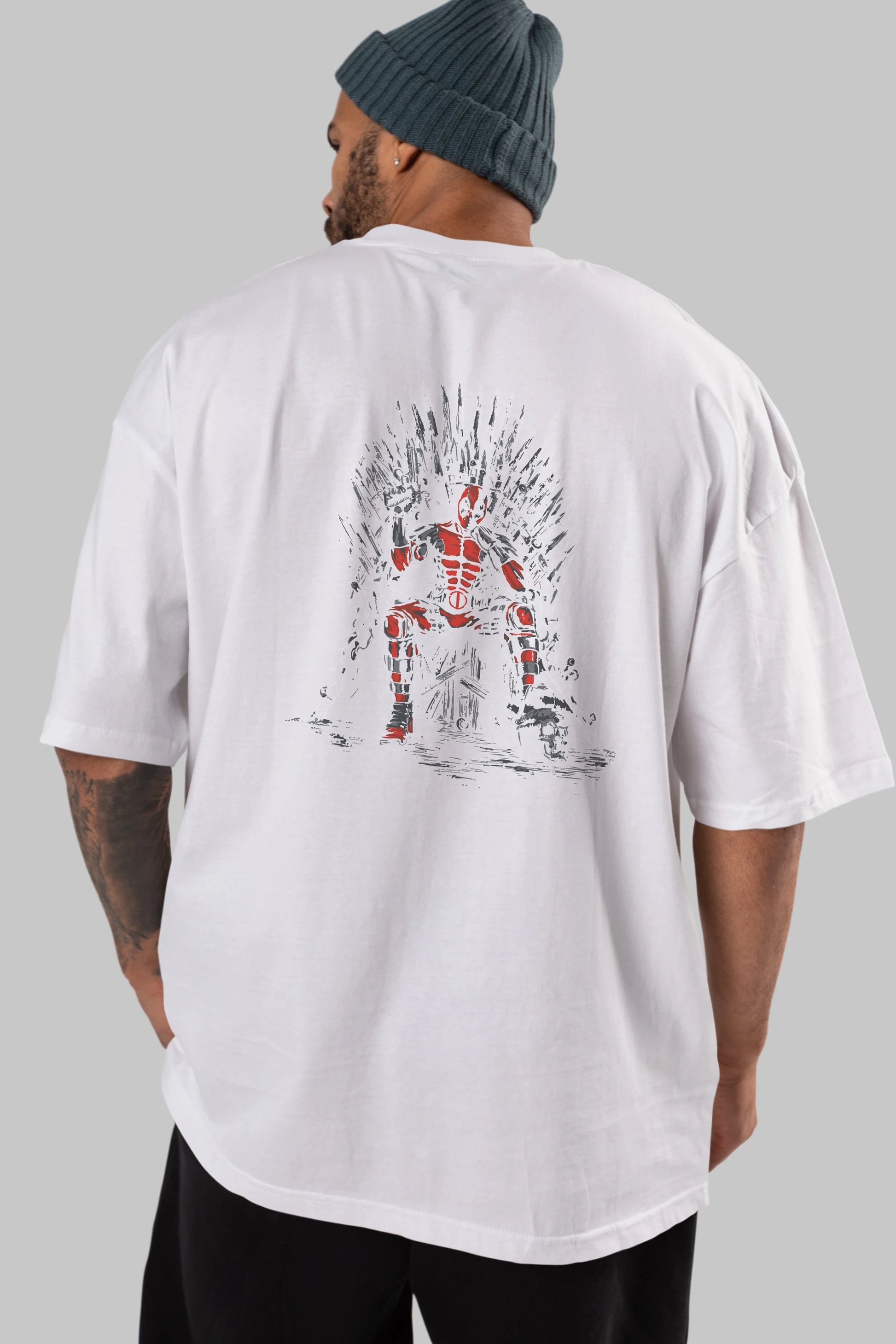 Deadpool (6) Arka Baskılı Oversize t-shirt Erkek Kadın Unisex %100 Pamuk Bisiklet Yaka tişort
