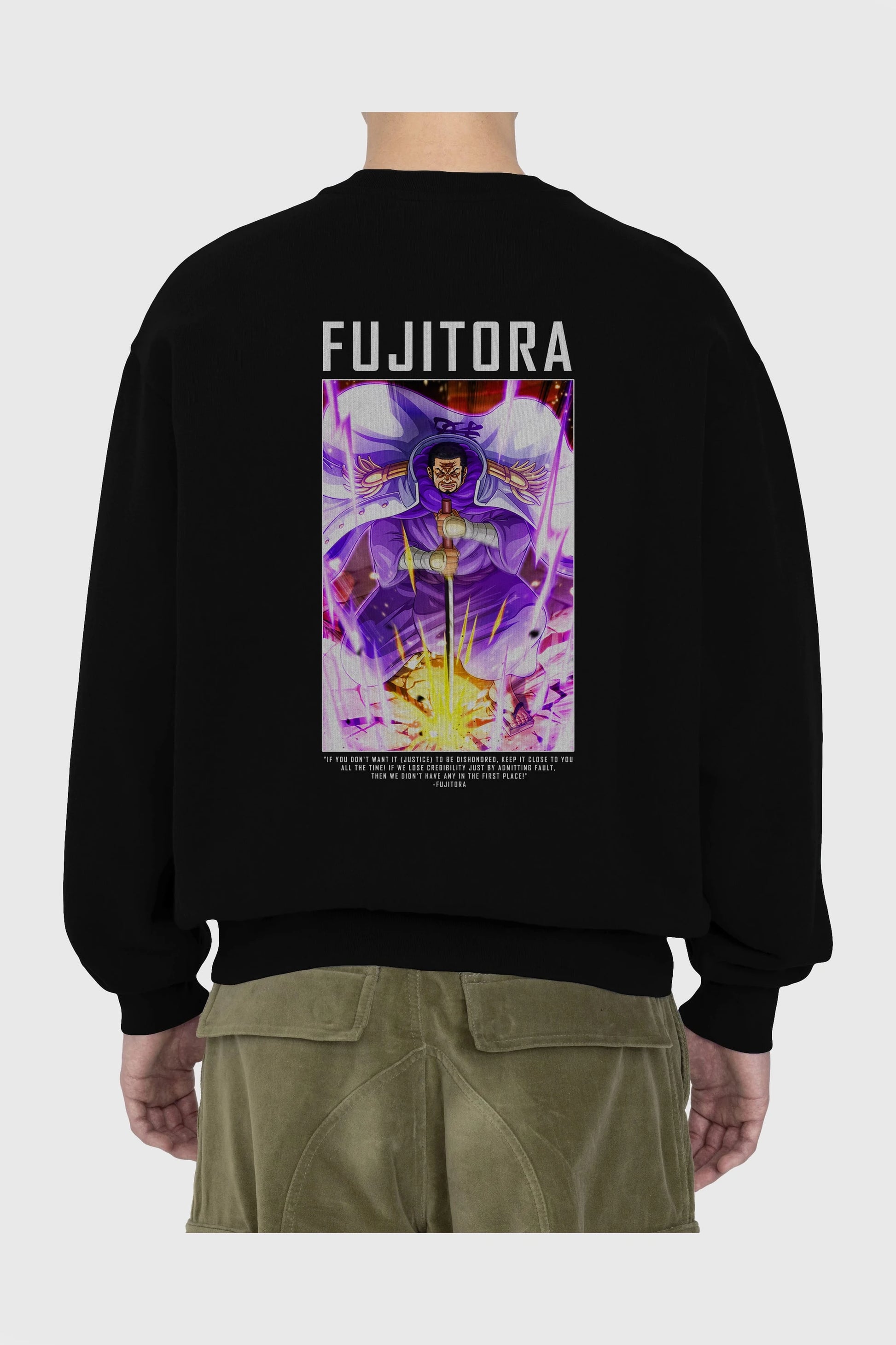 Issho Arka Baskılı Anime Oversize Sweatshirt Erkek Kadın Unisex