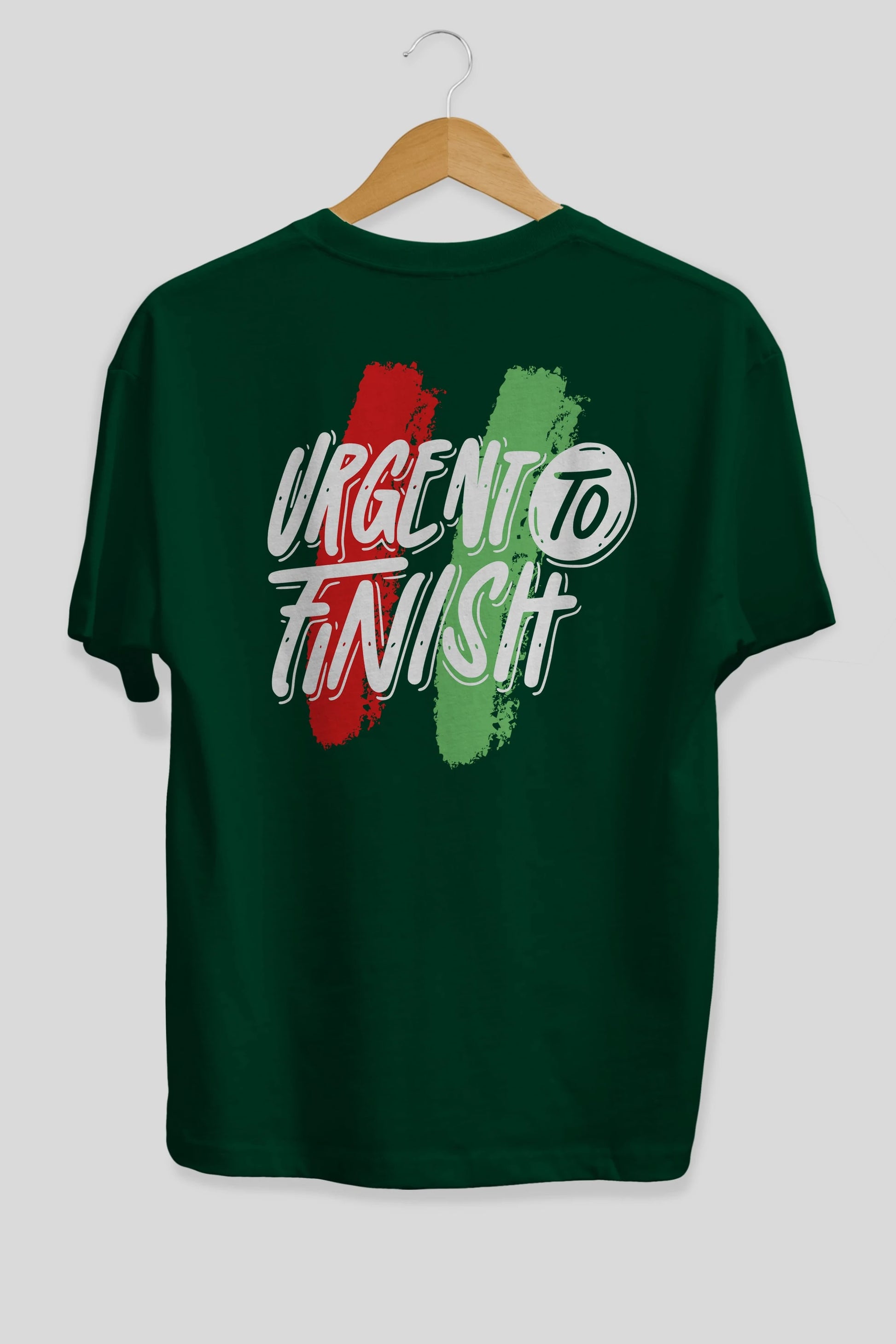 Urgent To Finish Arka Baskılı Oversize t-shirt Erkek Kadın Unisex