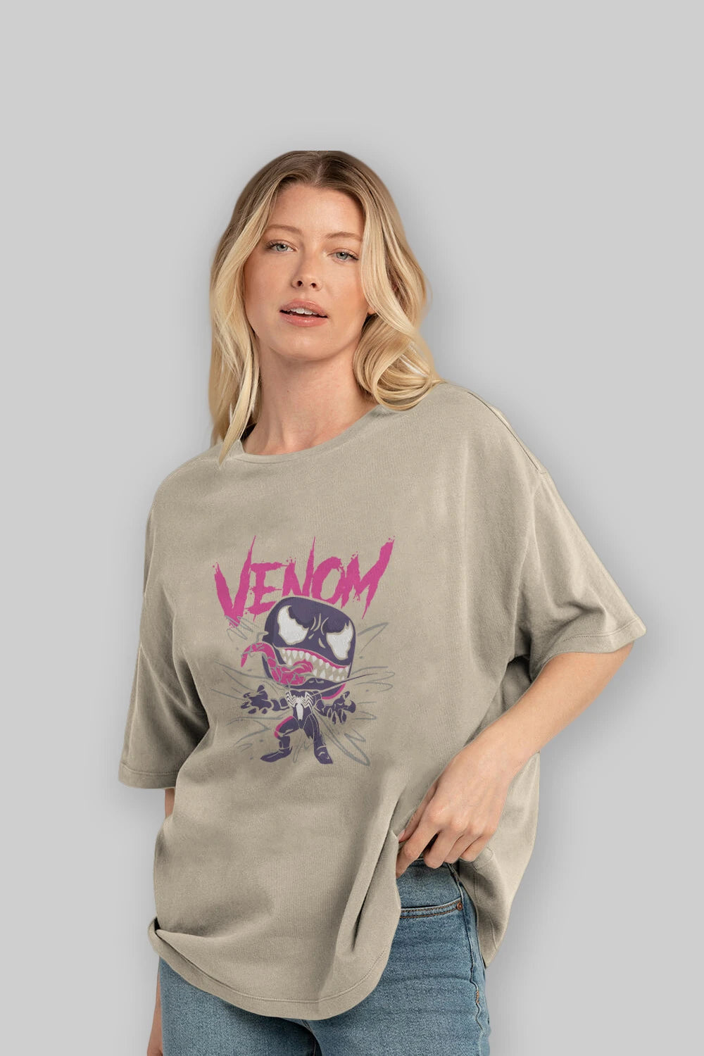Venom (20) Ön Baskılı Oversize t-shirt Erkek Kadın Unisex %100 Pamuk Bisiklet Yaka tişort