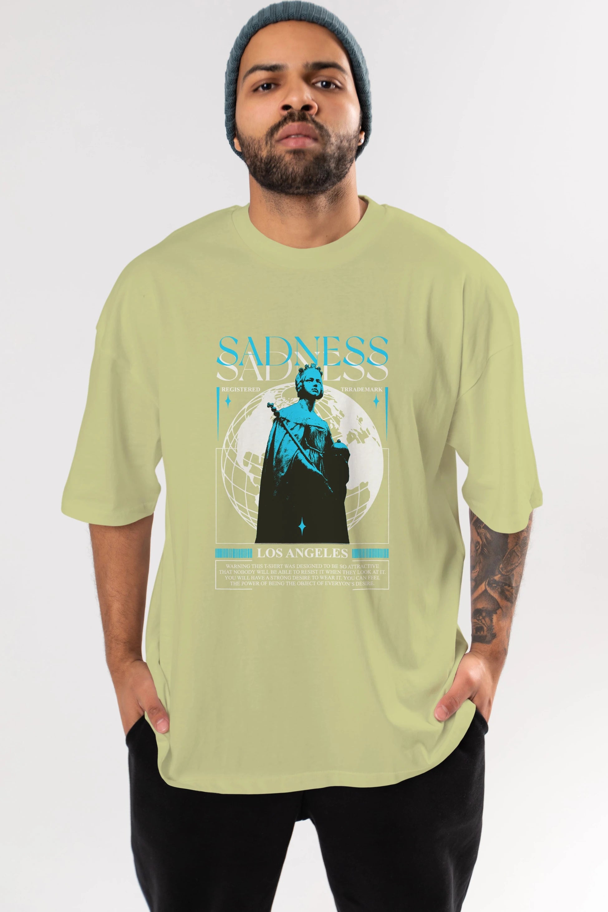 Sadness Los Angeles Ön Baskılı Oversize t-shirt Erkek Kadın Unisex