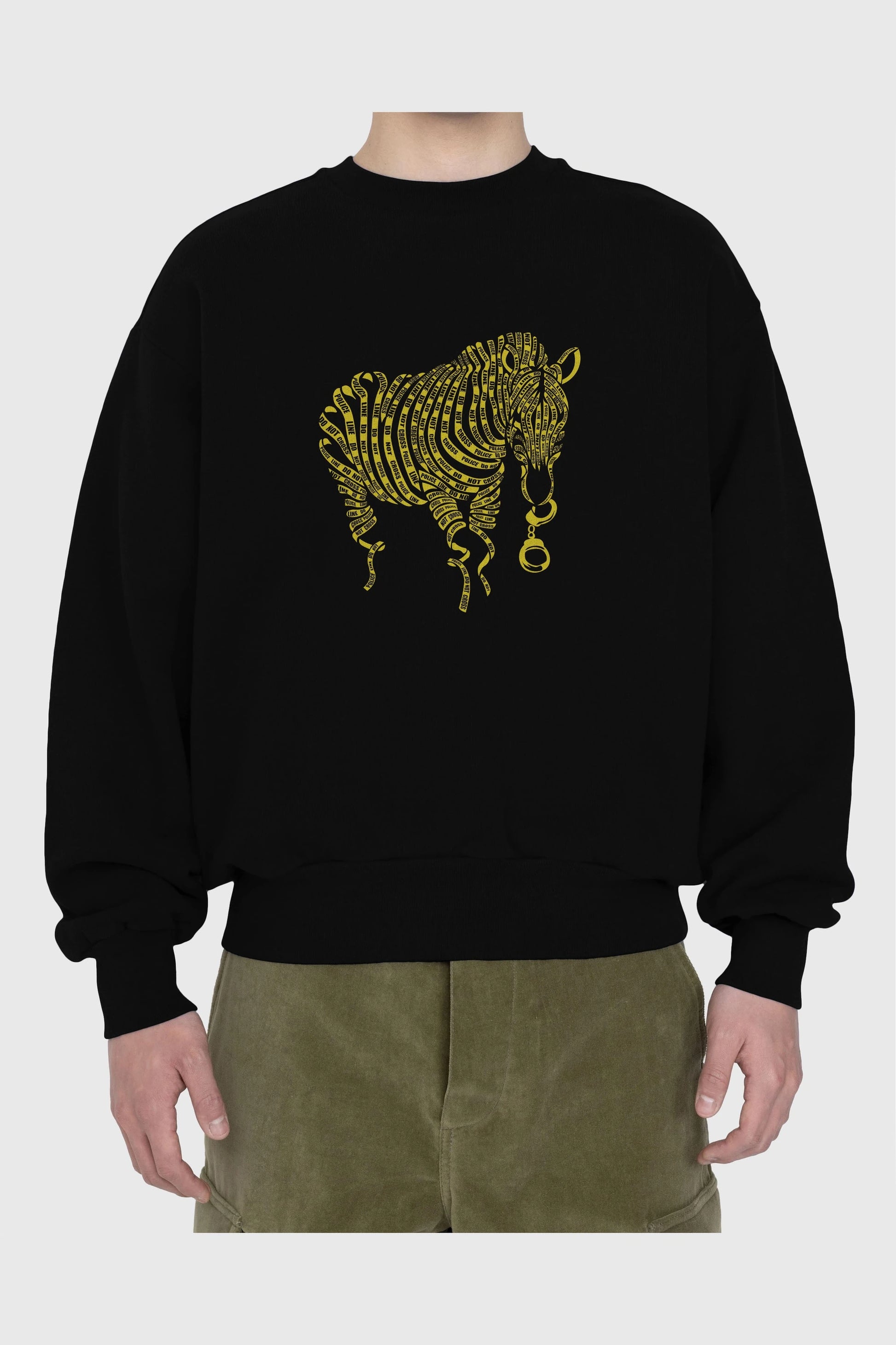 Nature of Crime Ön Baskılı Oversize Sweatshirt Erkek Kadın Unisex