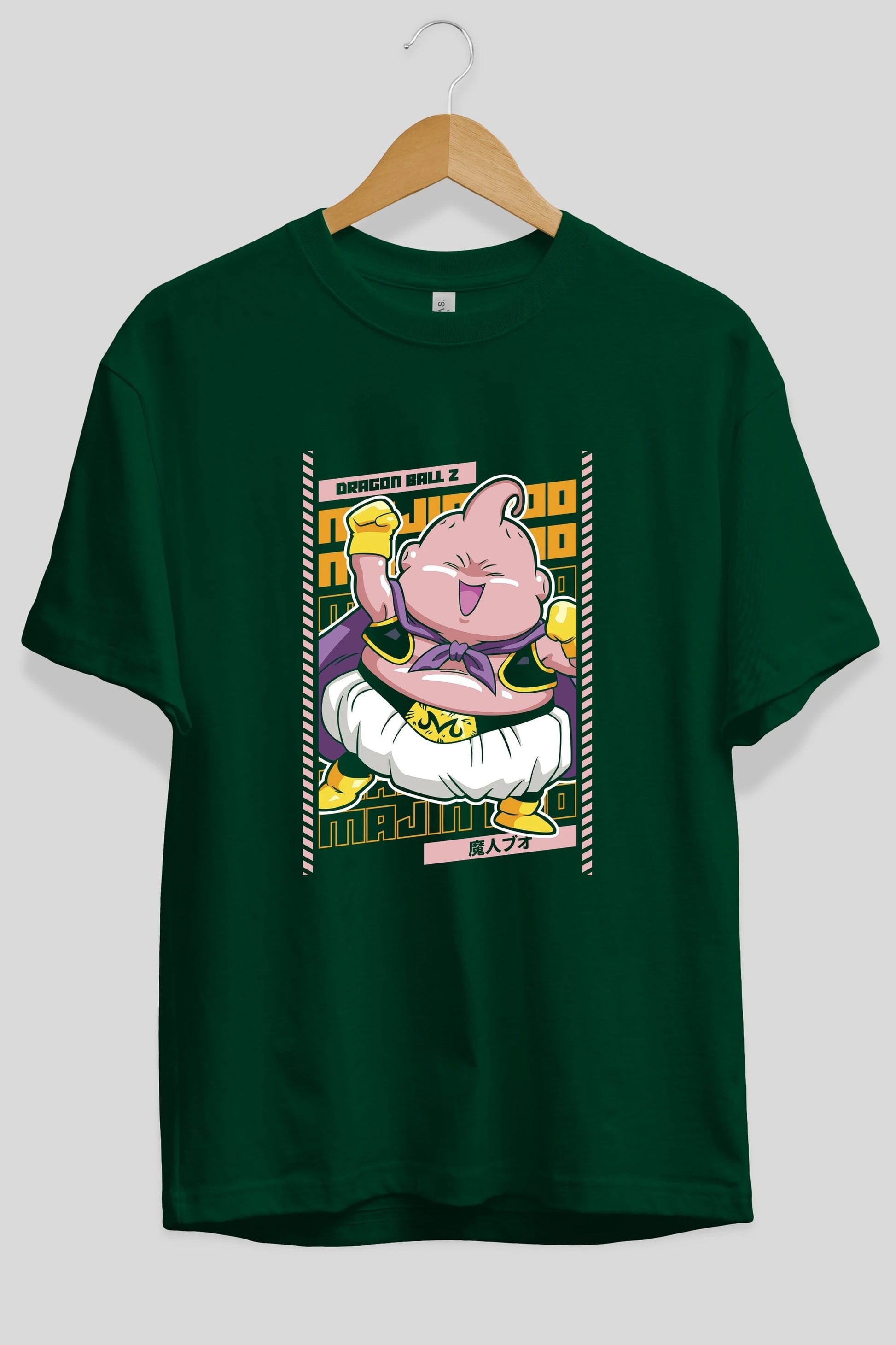 MAJIN BOO1 Anime Ön Baskılı Oversize t-shirt %100 pamuk Erkek Kadın Unisex