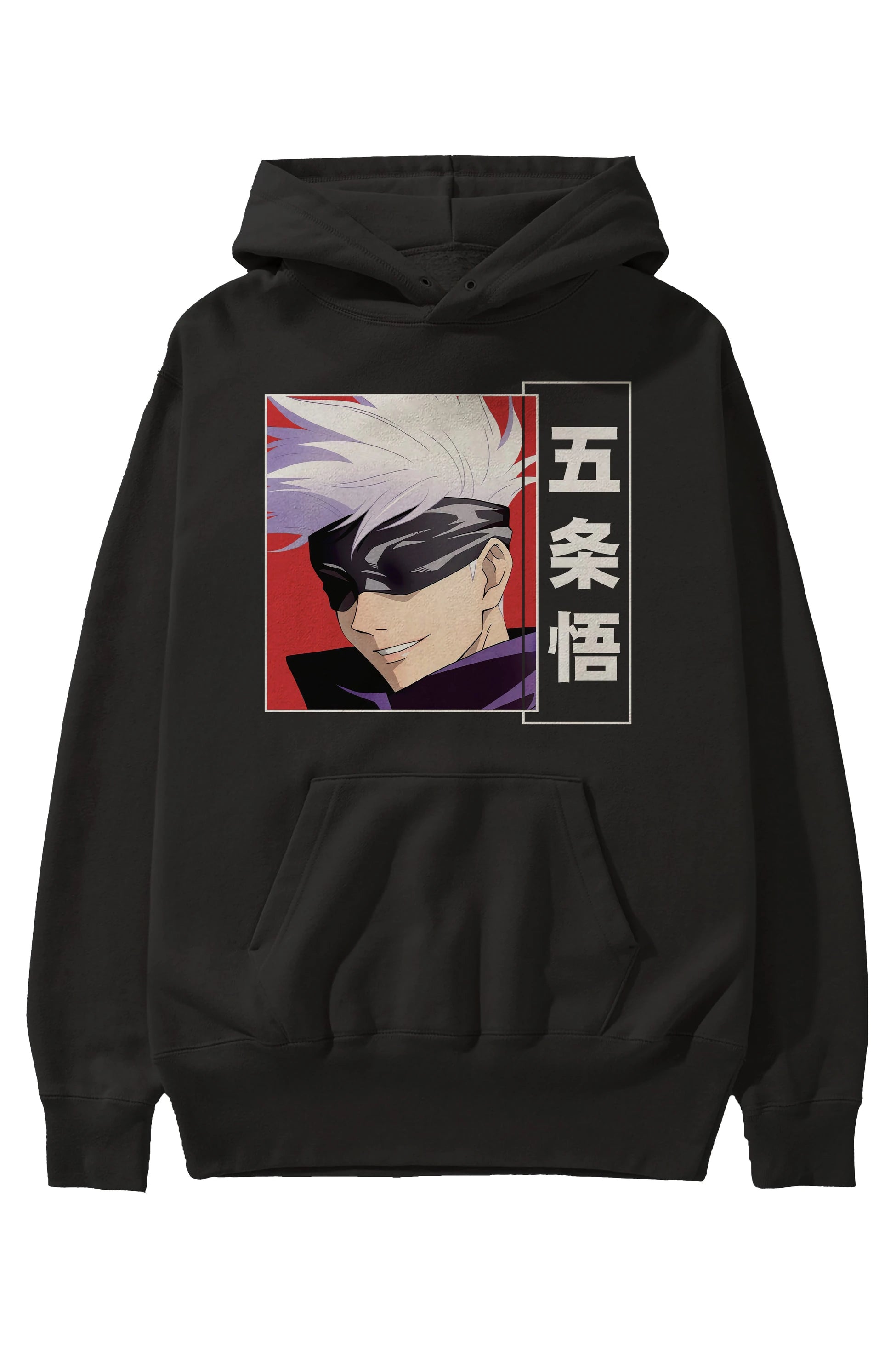 SATORU GOJO Anime Ön Baskılı Hoodie Oversize Kapüşonlu Sweatshirt Erkek Kadın Unisex