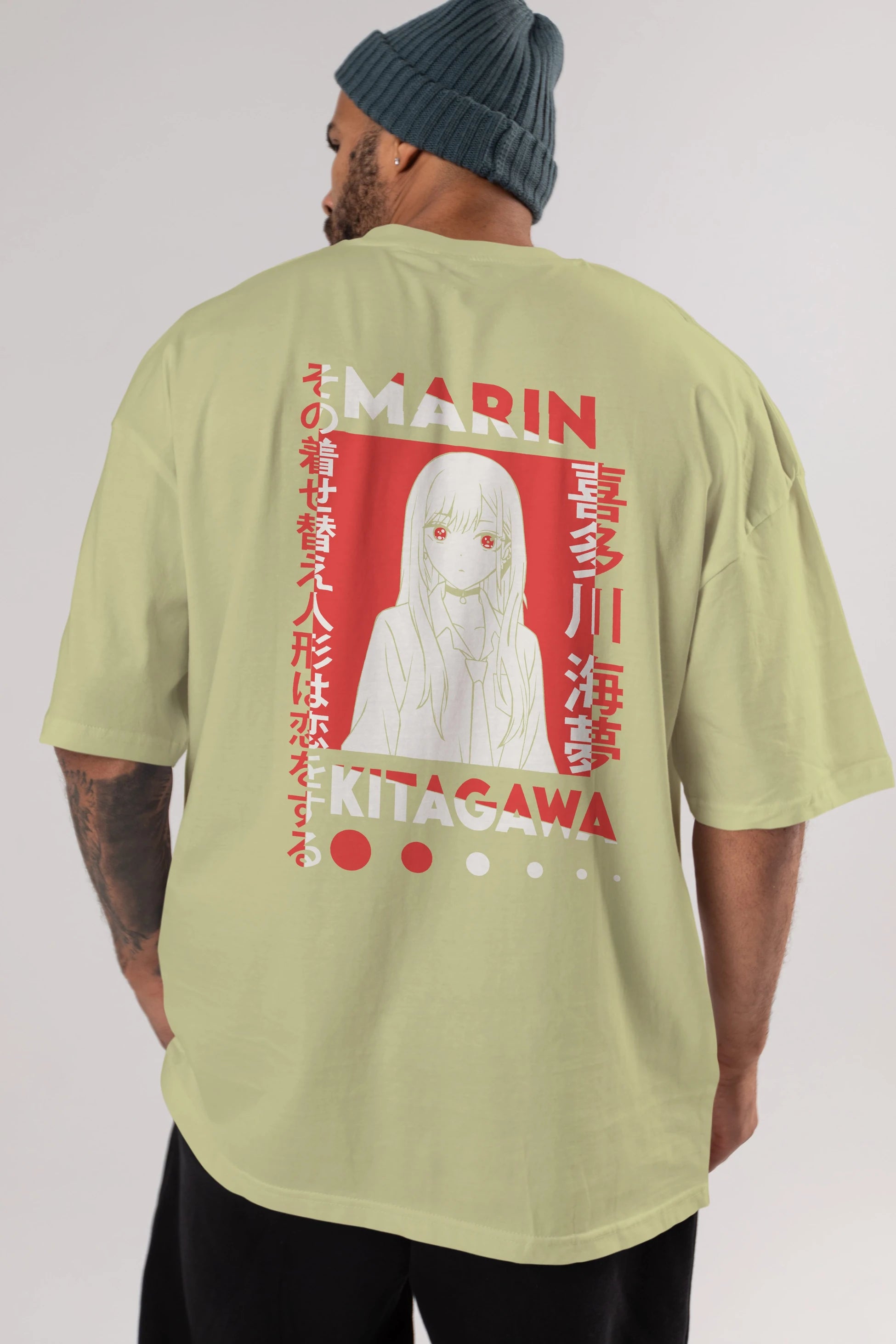 MARIN KITAGAWA Anime Arka Baskılı Oversize t-shirt Erkek Kadın Unisex