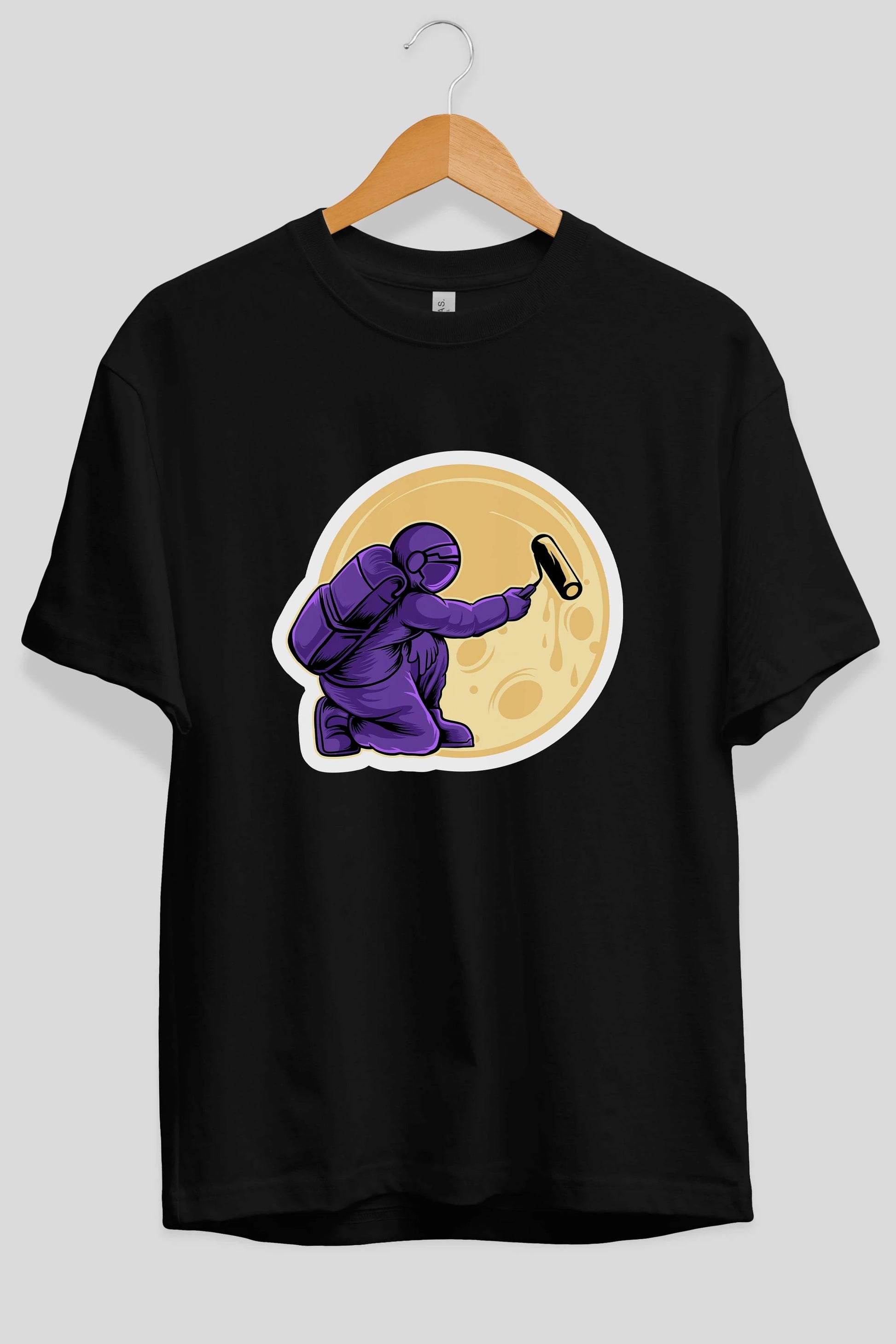 Astropaint Sticker Ön Baskılı Oversize t-shirt Erkek Kadın Unisex