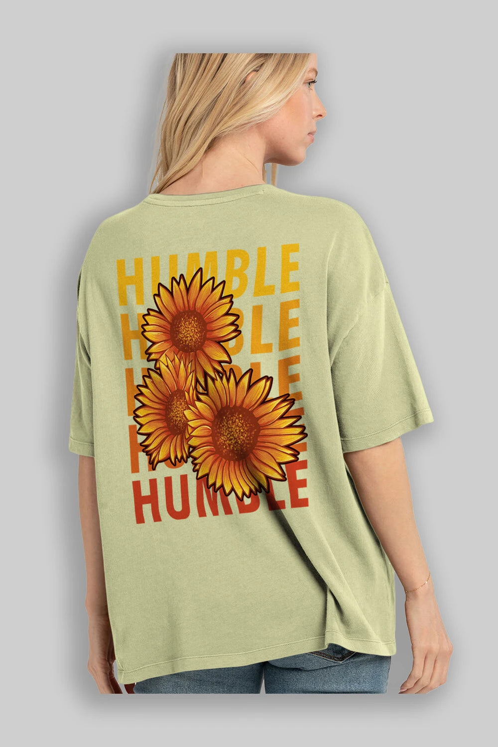 Humble 2 Arka Baskılı Oversize t-shirt Erkek Kadın Unisex