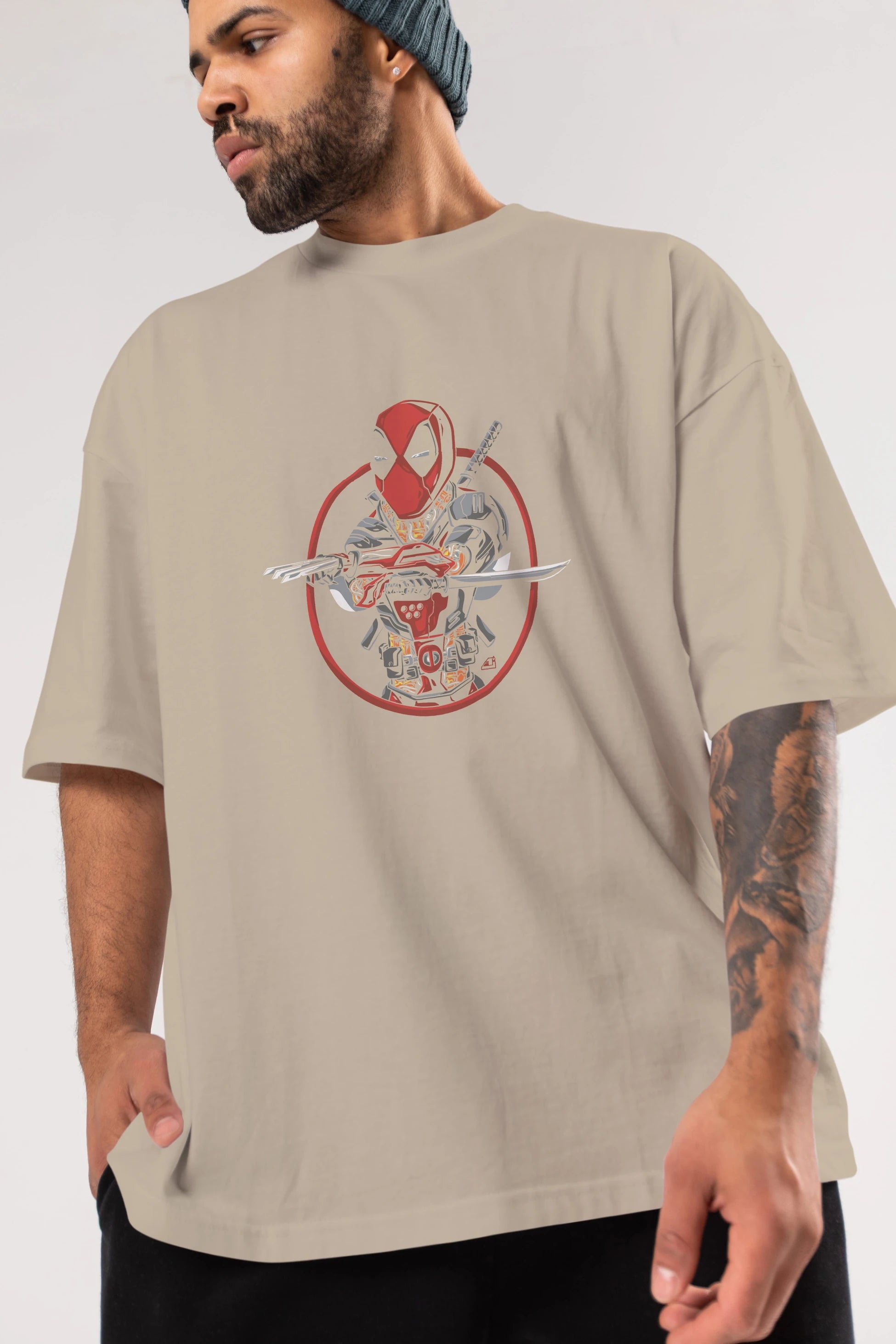 Deadpool (5) Ön Baskılı Oversize t-shirt Erkek Kadın Unisex %100 Pamuk Bisiklet Yaka tişort