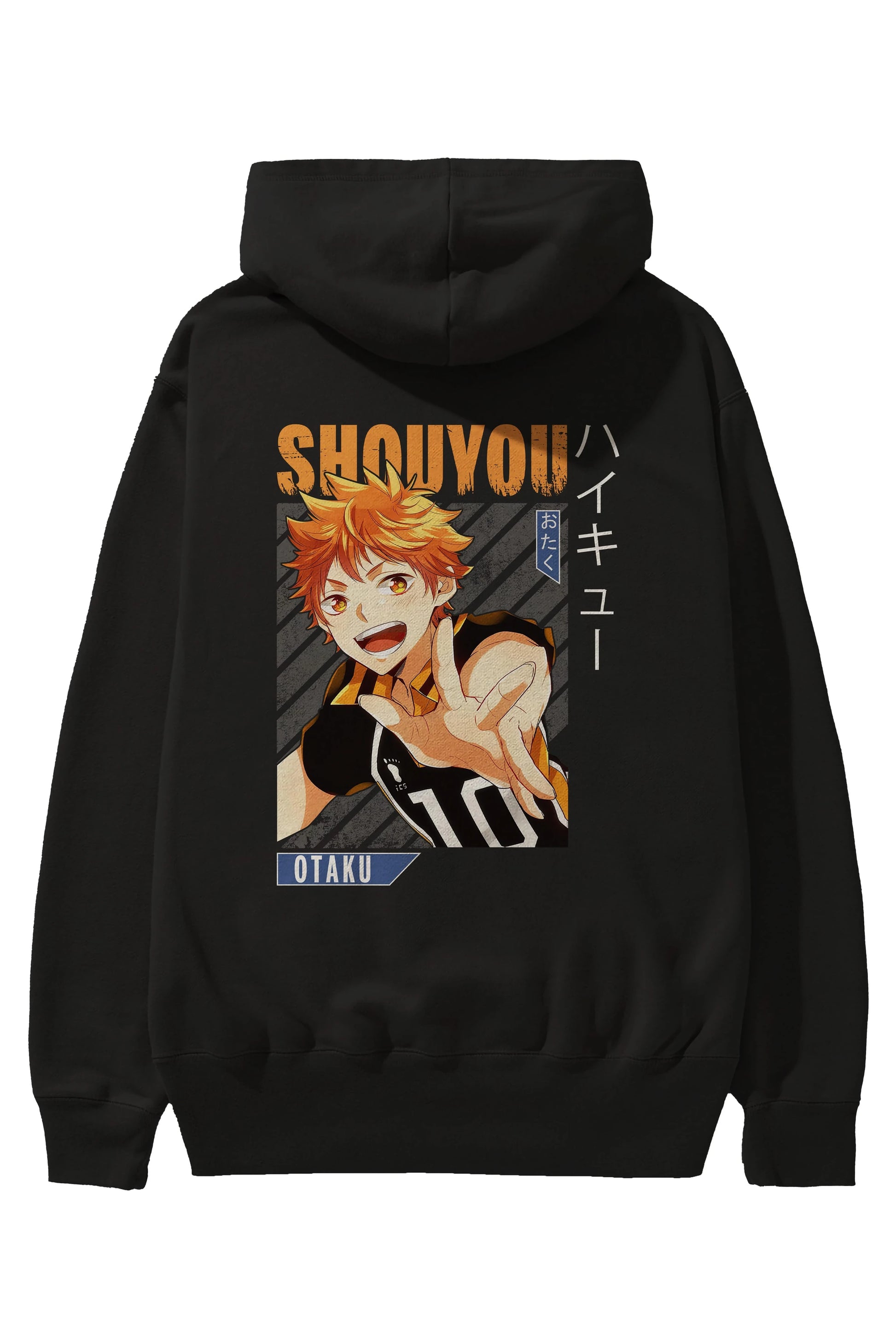 Shouyou Hinata 9 Anime Arka Baskılı Hoodie Oversize Kapüşonlu Sweatshirt Erkek Kadın Unisex