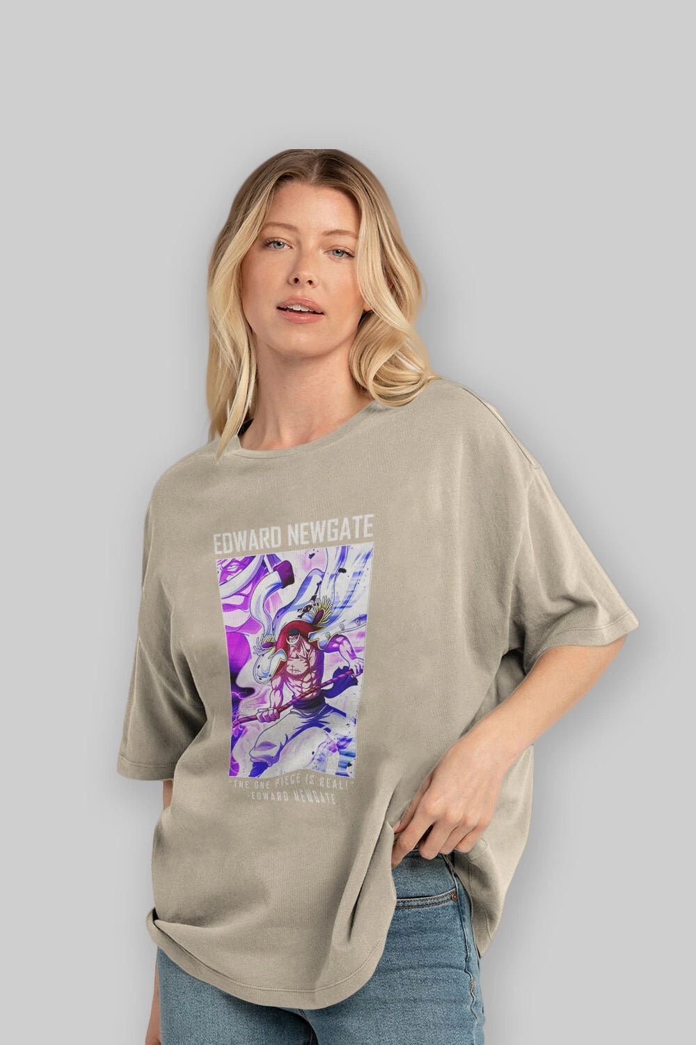 Edward Newgate Anime Ön Baskılı Oversize t-shirt Erkek Kadın Unisex