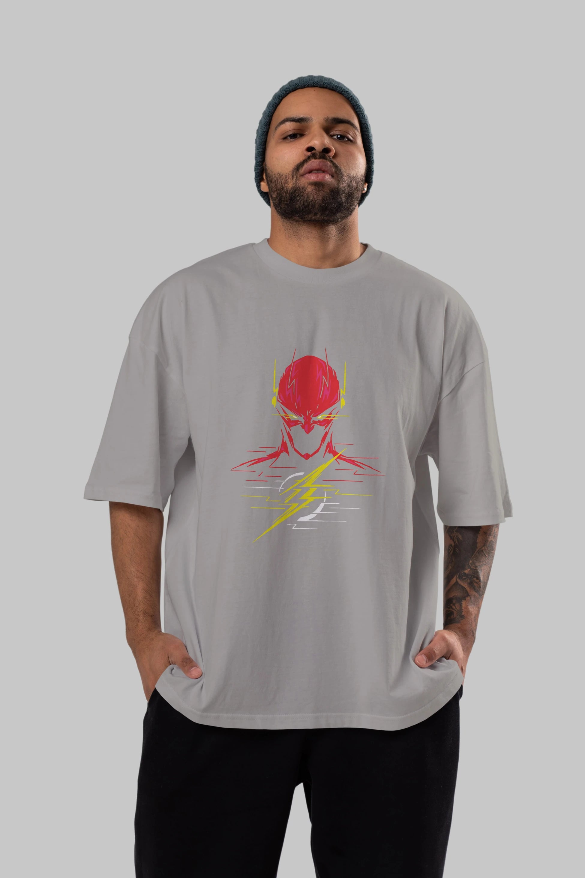 Flash Avengers (2) Ön Baskılı Oversize t-shirt Erkek Kadın Unisex %100 Pamuk Bisiklet Yaka tişort