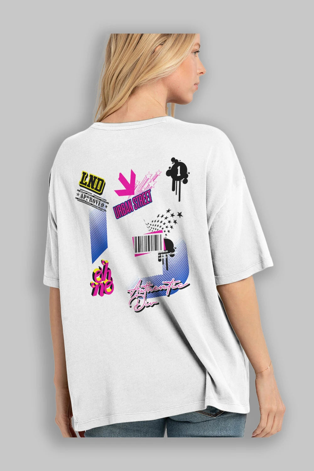 Urban Street 13 Arka Baskılı Oversize t-shirt Erkek Kadın Unisex