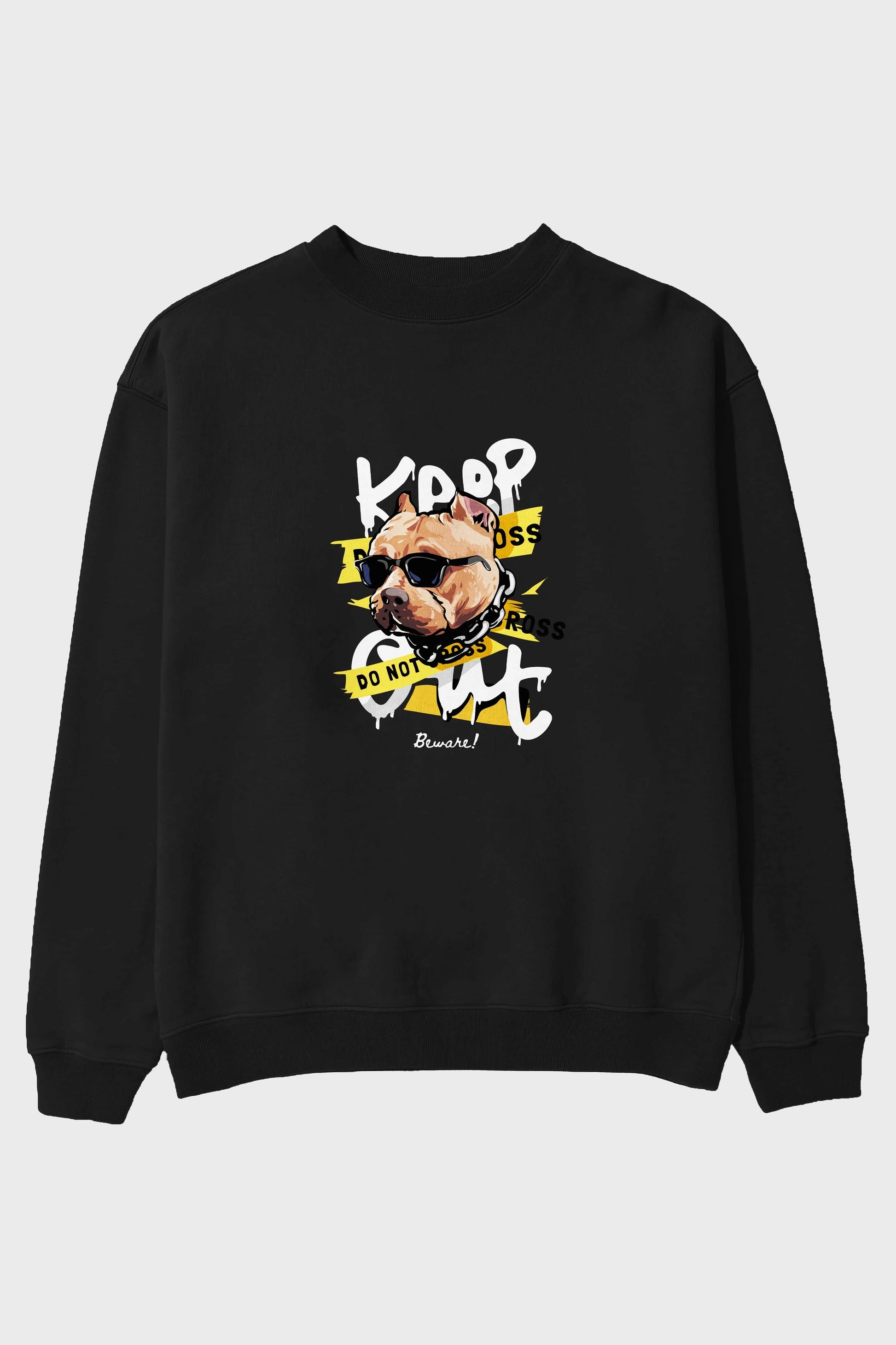 Teddy Bear Keep Ön Baskılı Oversize Sweatshirt Erkek Kadın Unisex