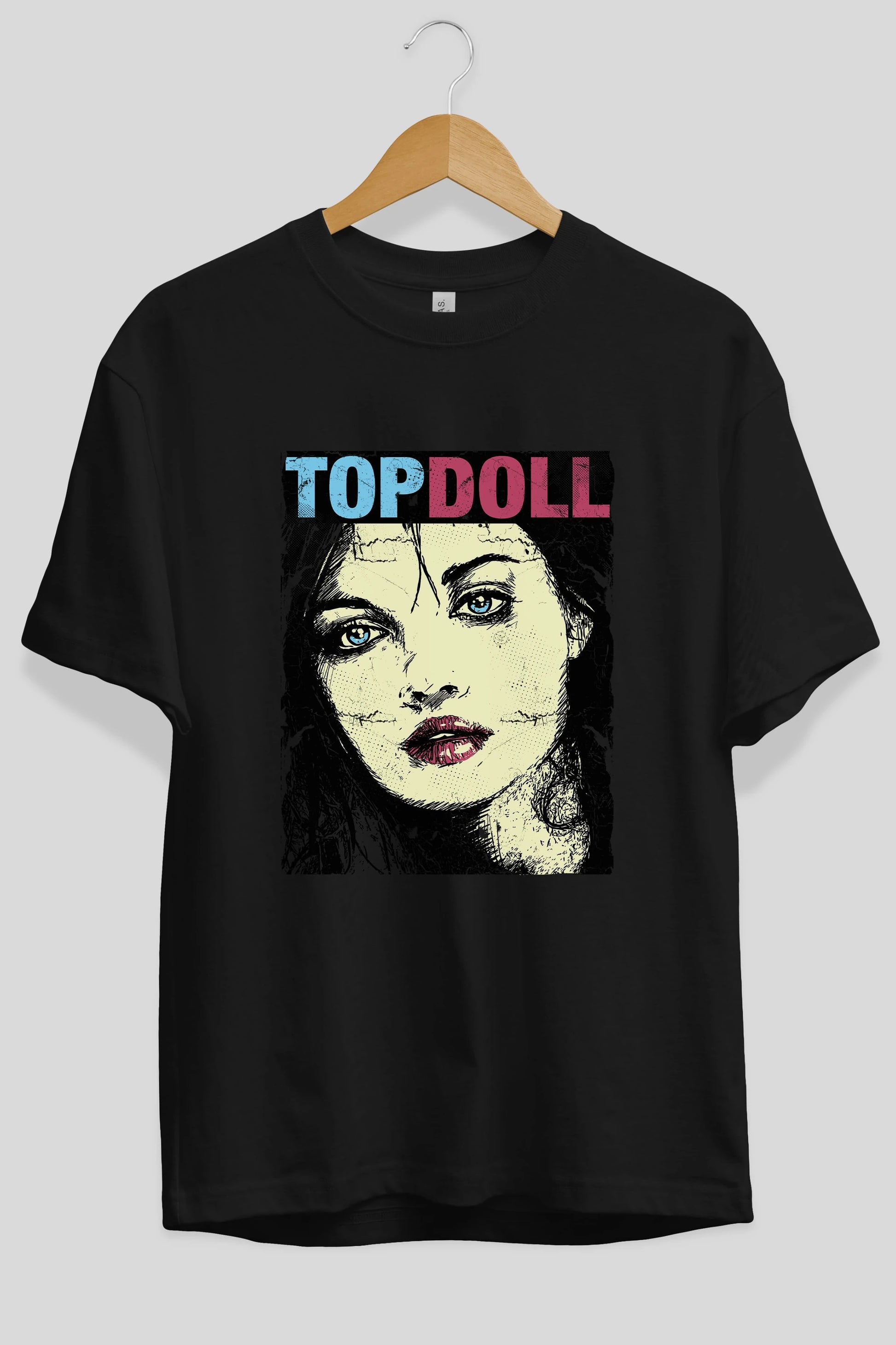 Topdoll Streetwear Ön Baskılı Oversize t-shirt Erkek Kadın Unisex