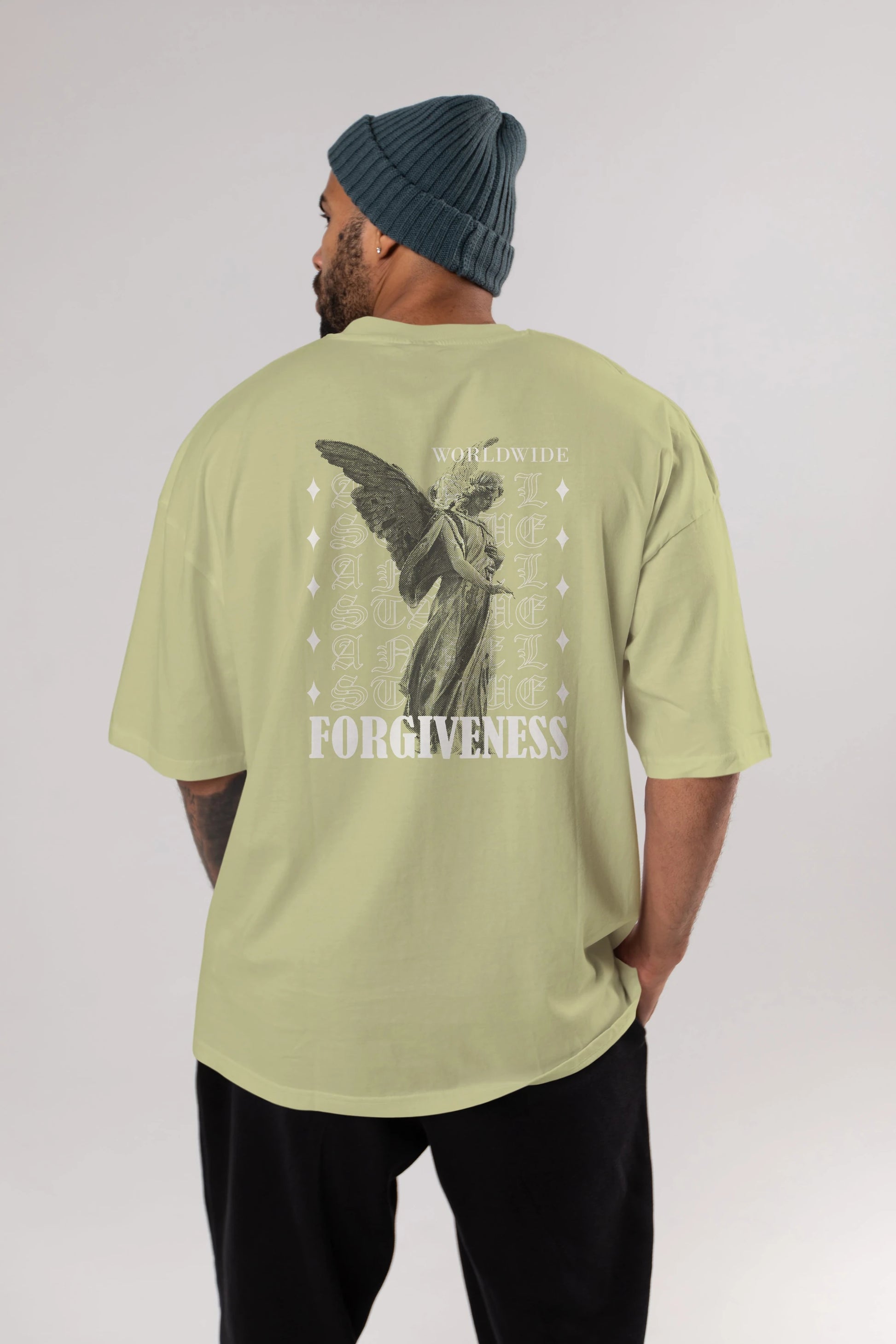 Angel Forgiveness Arka Baskılı Oversize t-shirt Erkek Kadın Unisex