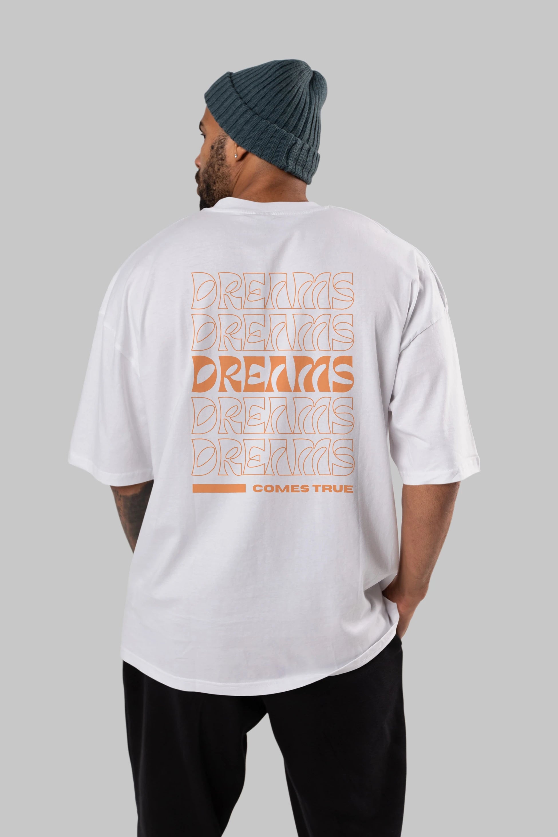 Dreams Yazılı Arka Baskılı Oversize t-shirt Erkek Kadın Unisex