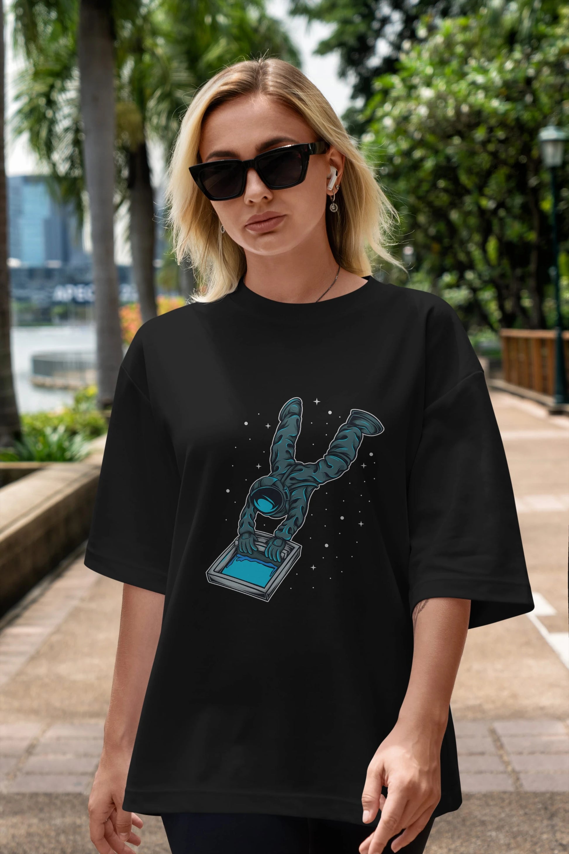 Astroscreen Ön Baskılı Oversize t-shirt Erkek Kadın Unisex