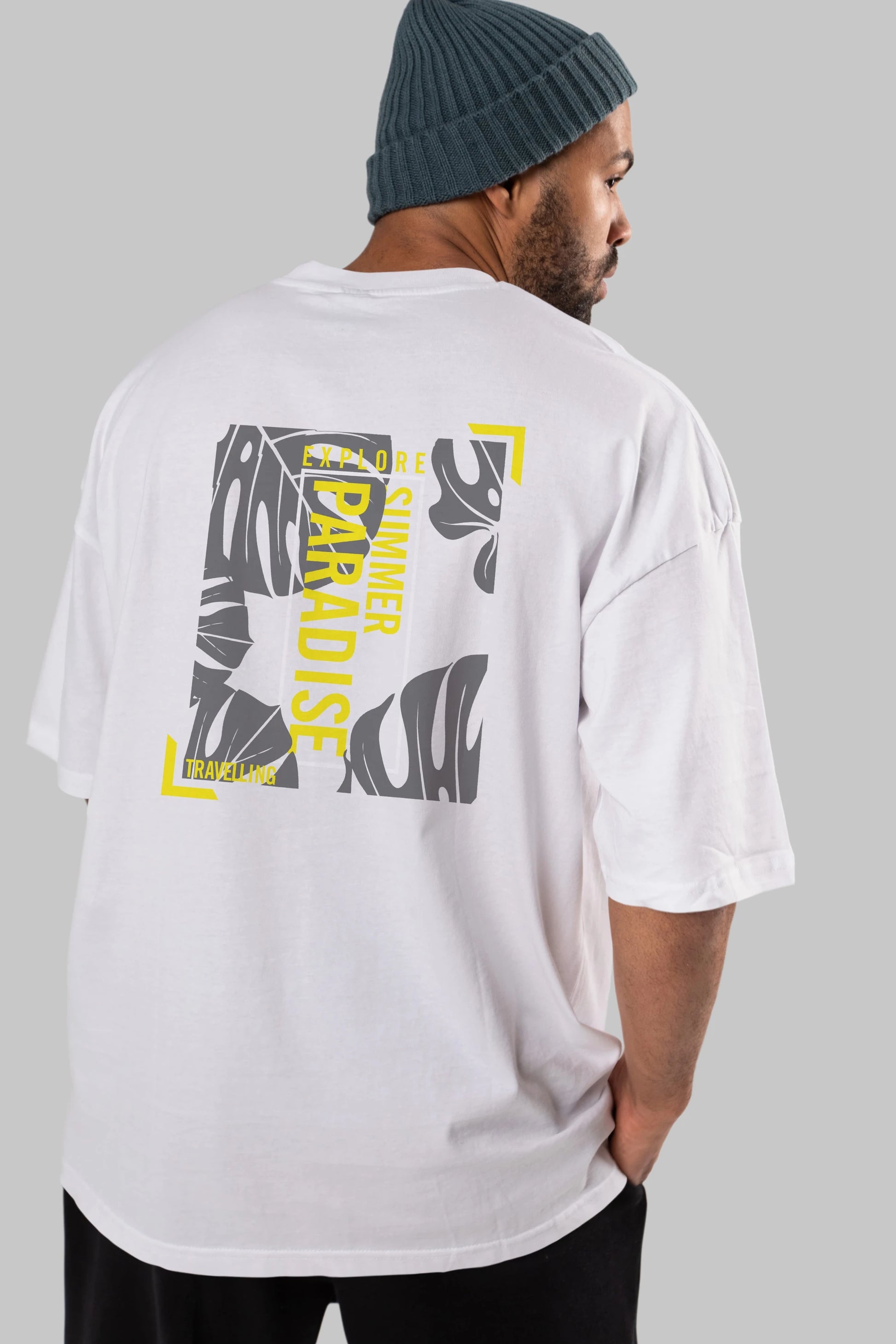 Explore Summer Arka Baskılı Oversize t-shirt Erkek Kadın Unisex