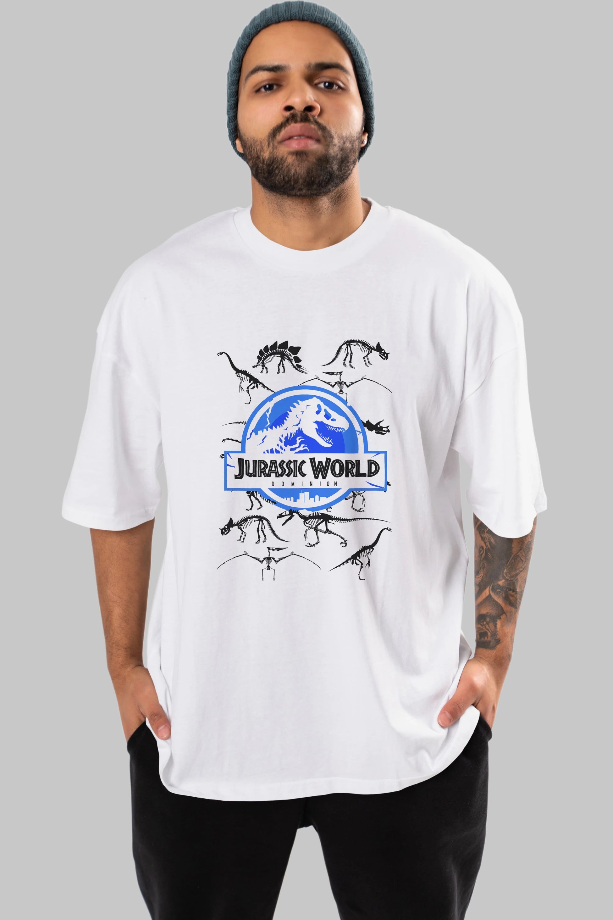 Jurassic Park (5) Ön Baskılı Oversize t-shirt Erkek Kadın Unisex %100 Pamuk Bisiklet Yaka tişort