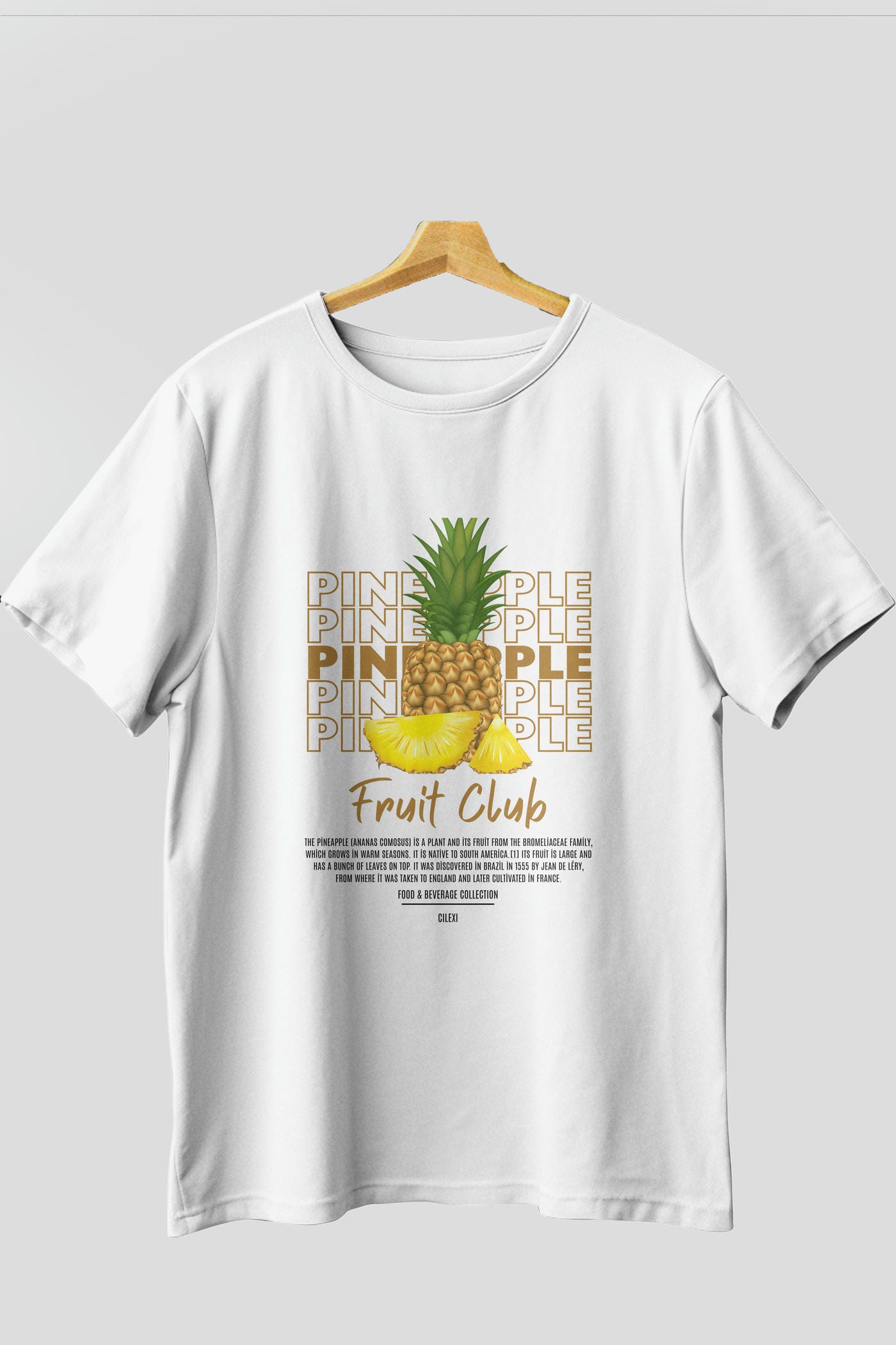 Pineapple Ön Baskılı Oversize t-shirt Erkek Kadın Pamuk Bisiklet Yaka tişort