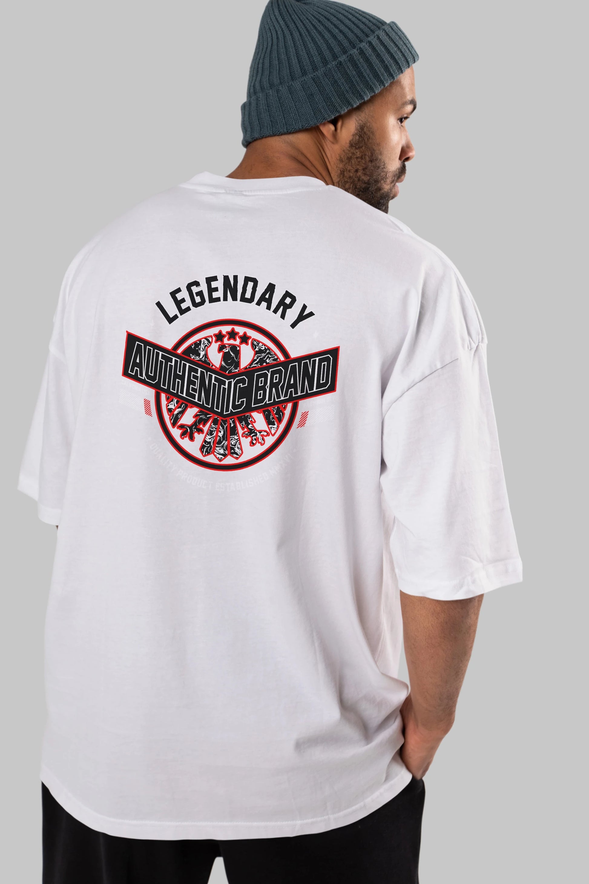 Legendary Brand Arka Baskılı Oversize t-shirt Erkek Kadın Unisex