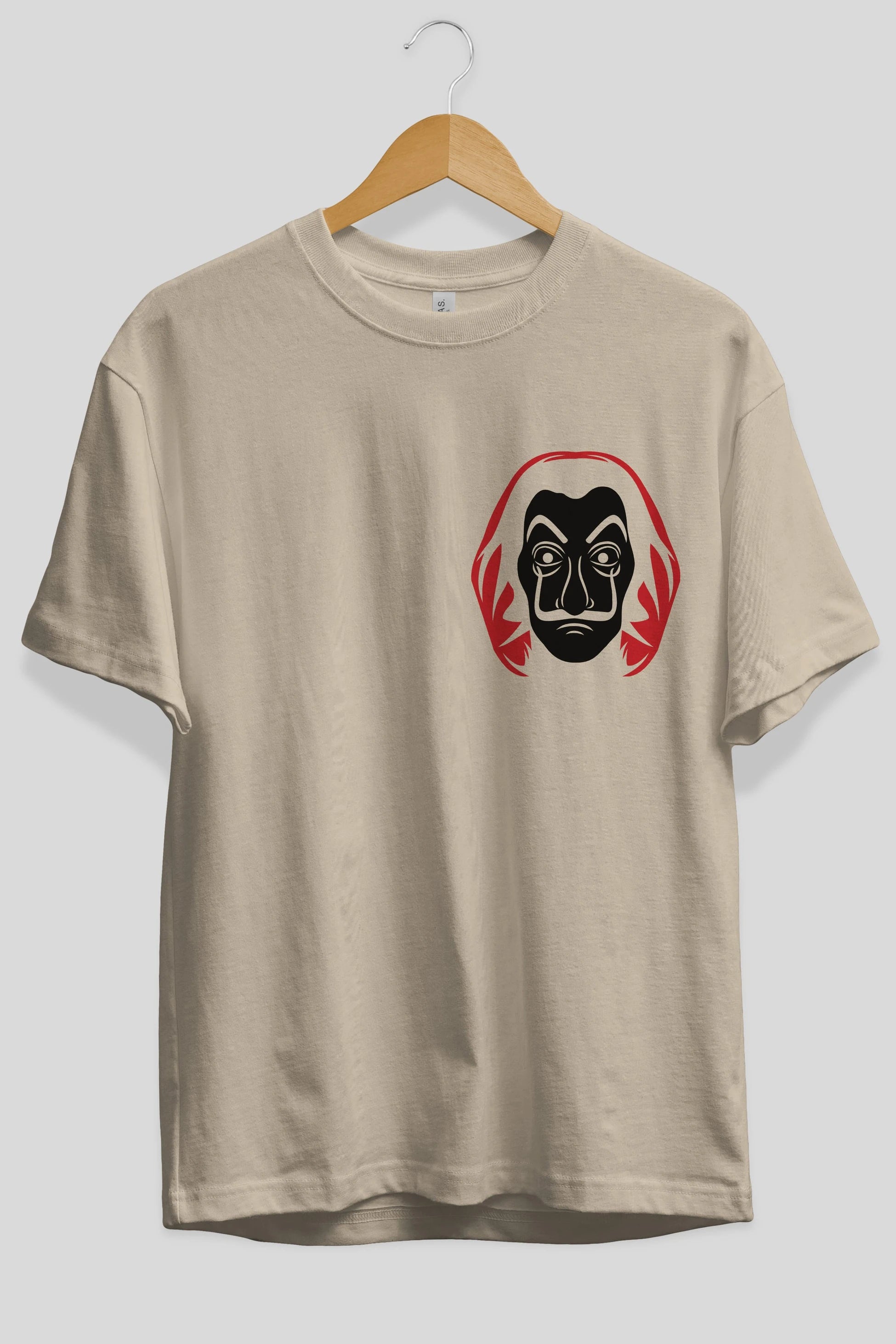La Casa De Papel (8) Ön Sol Baskılı Oversize t-shirt Erkek Kadın Unisex %100 Pamuk Bisiklet Yaka tişort