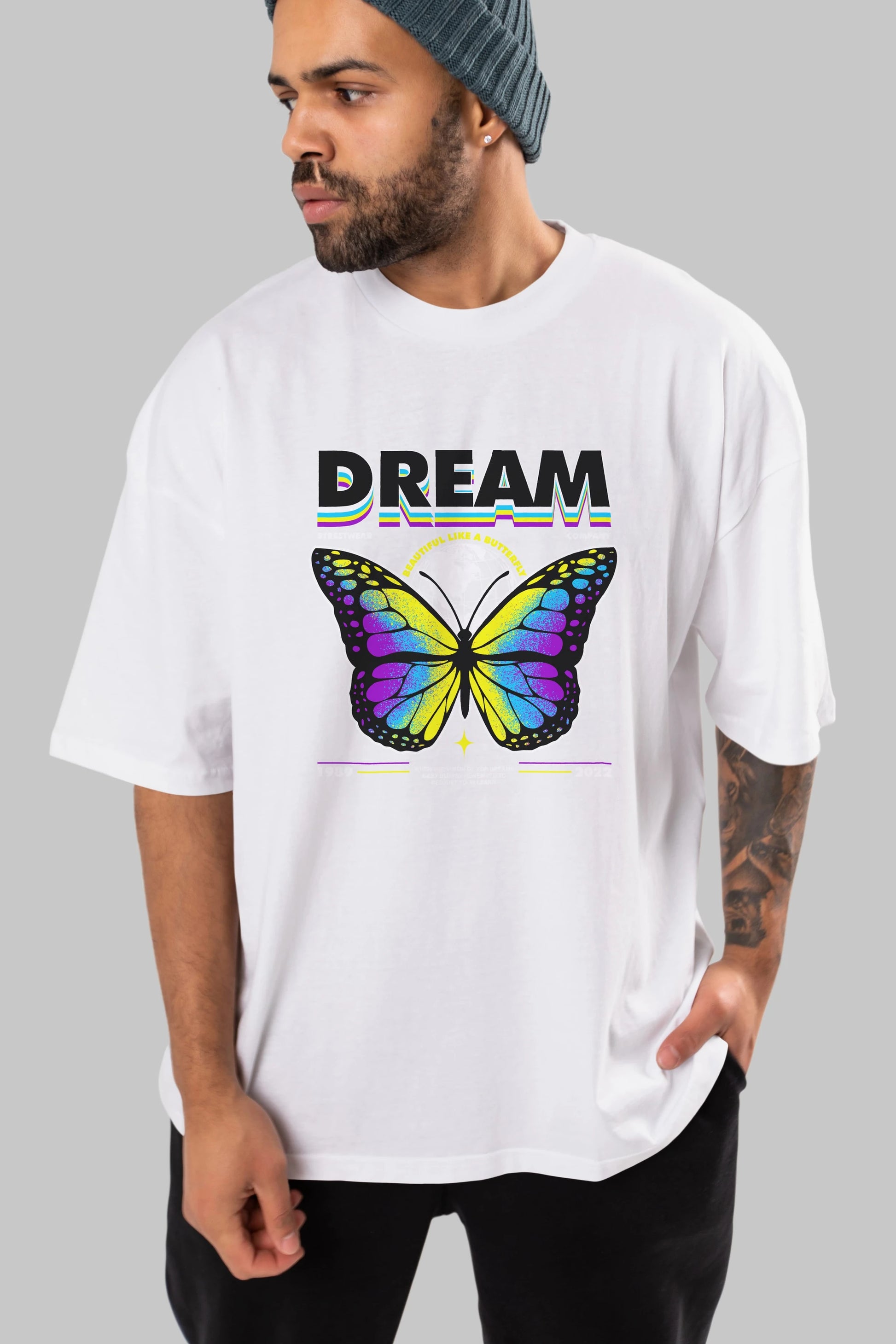 Dream Company Ön Baskılı Oversize t-shirt Erkek Kadın Unisex