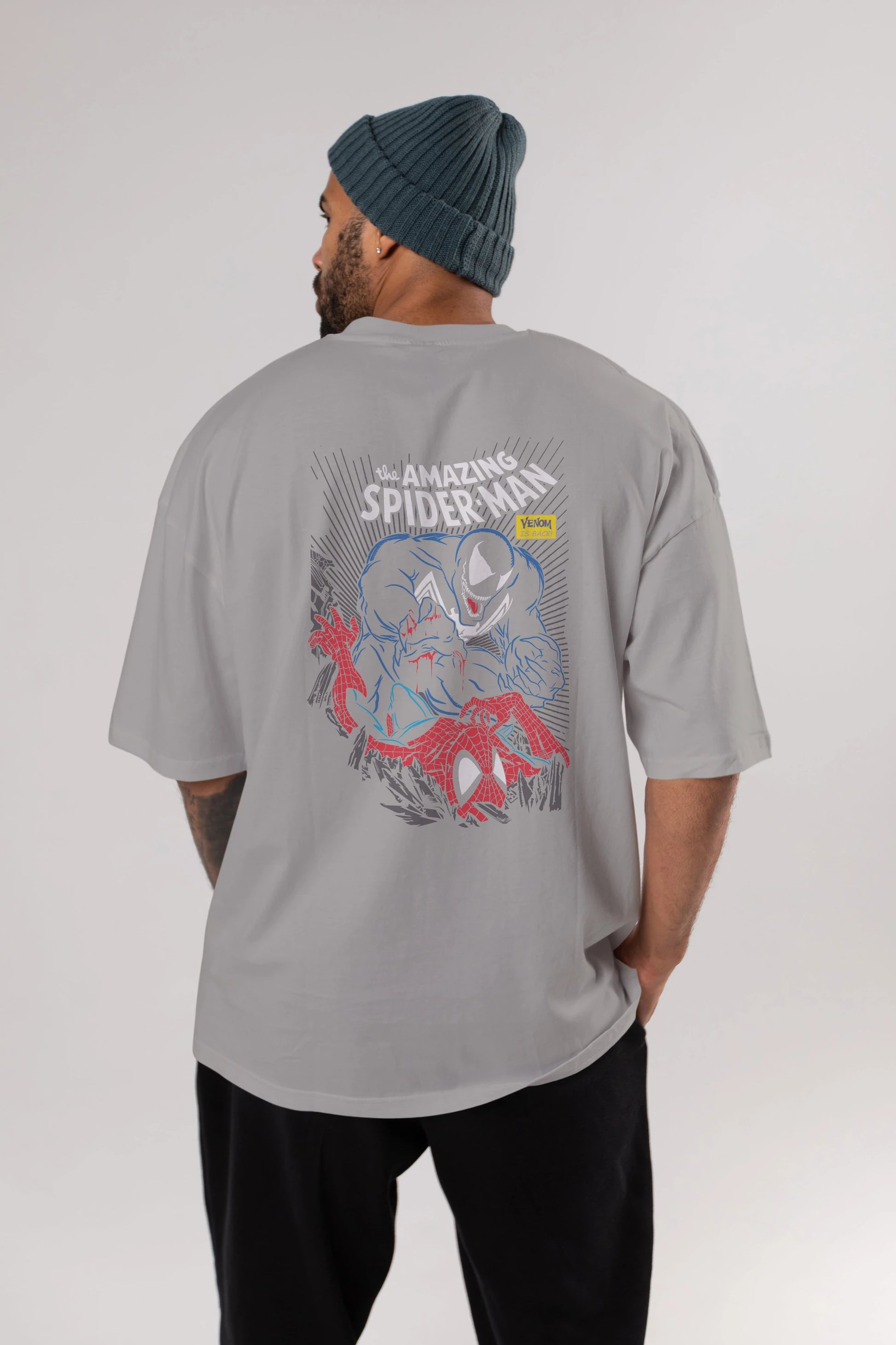 Venom (19) Arka Baskılı Oversize t-shirt Erkek Kadın Unisex %100 Pamuk Bisiklet Yaka tişort