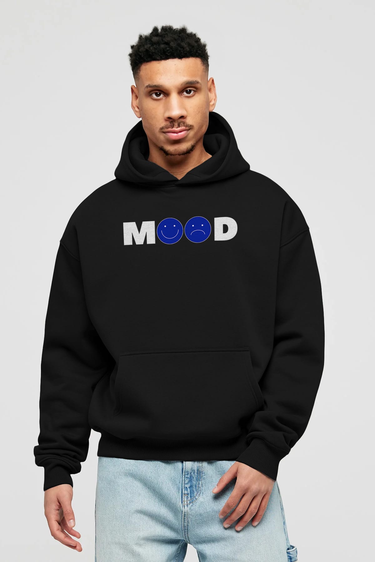 Mood Ön Baskılı Oversize Hoodie Kapüşonlu Sweatshirt Erkek Kadın Unisex